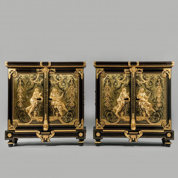 An Exceptional Pair of Napoleon III 'Boulle' Marquetry Cabinets
