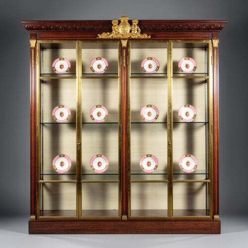 An Important Oak, Giltwood And Bronze Four Door 'Grande Vitrine'
