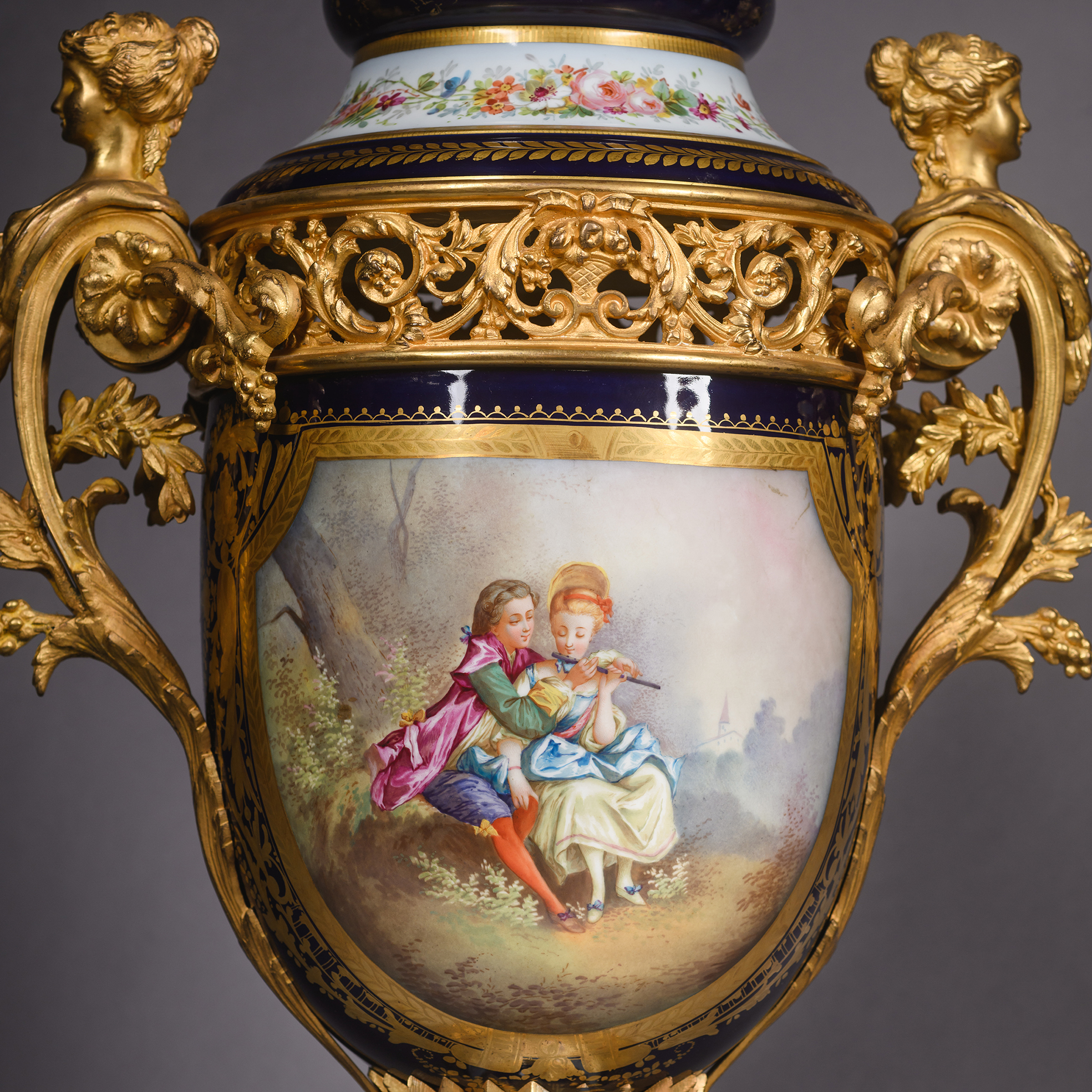 A Napoleon III Three Piece Garniture Set - Image 7