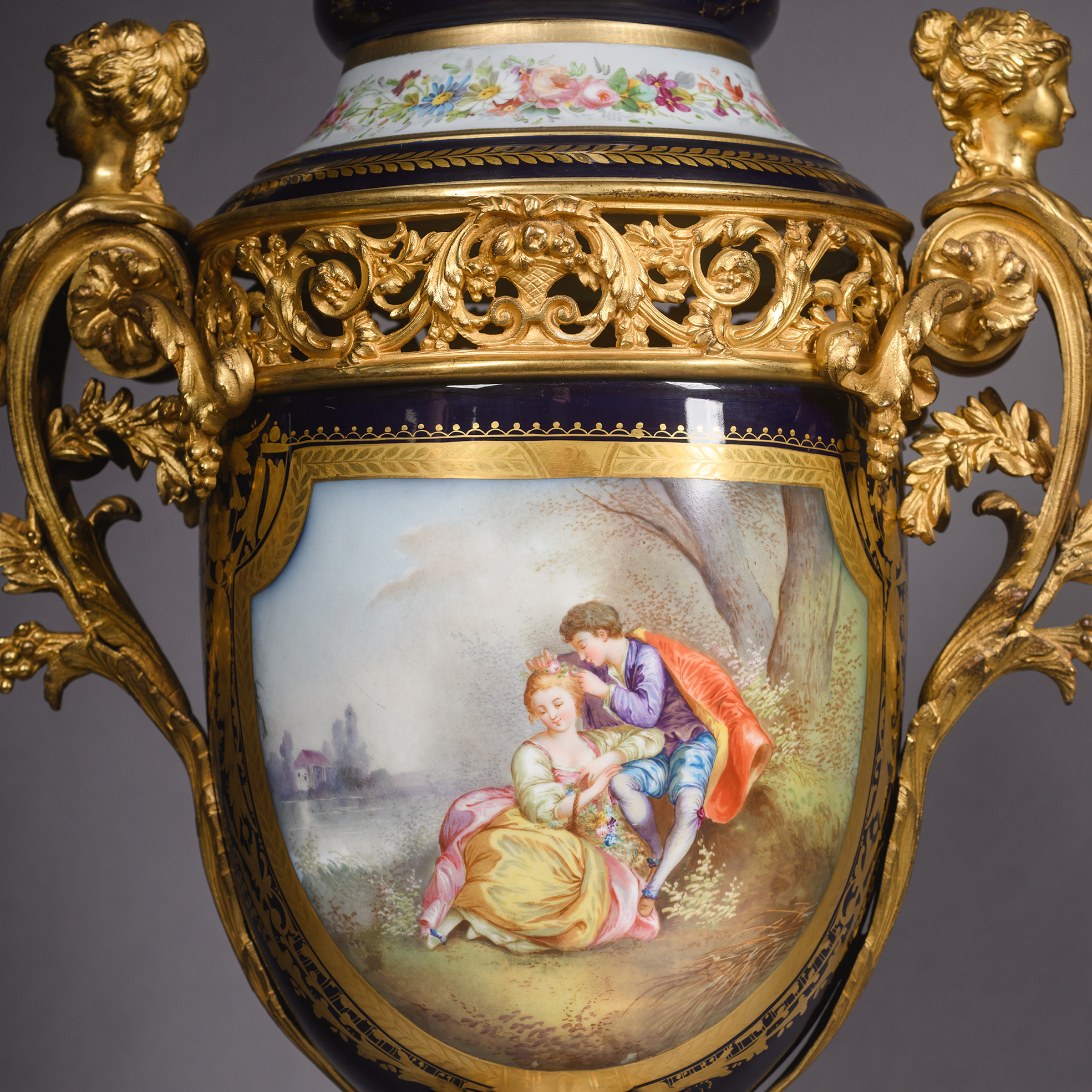 A Napoleon III Three Piece Garniture Set - Image 9