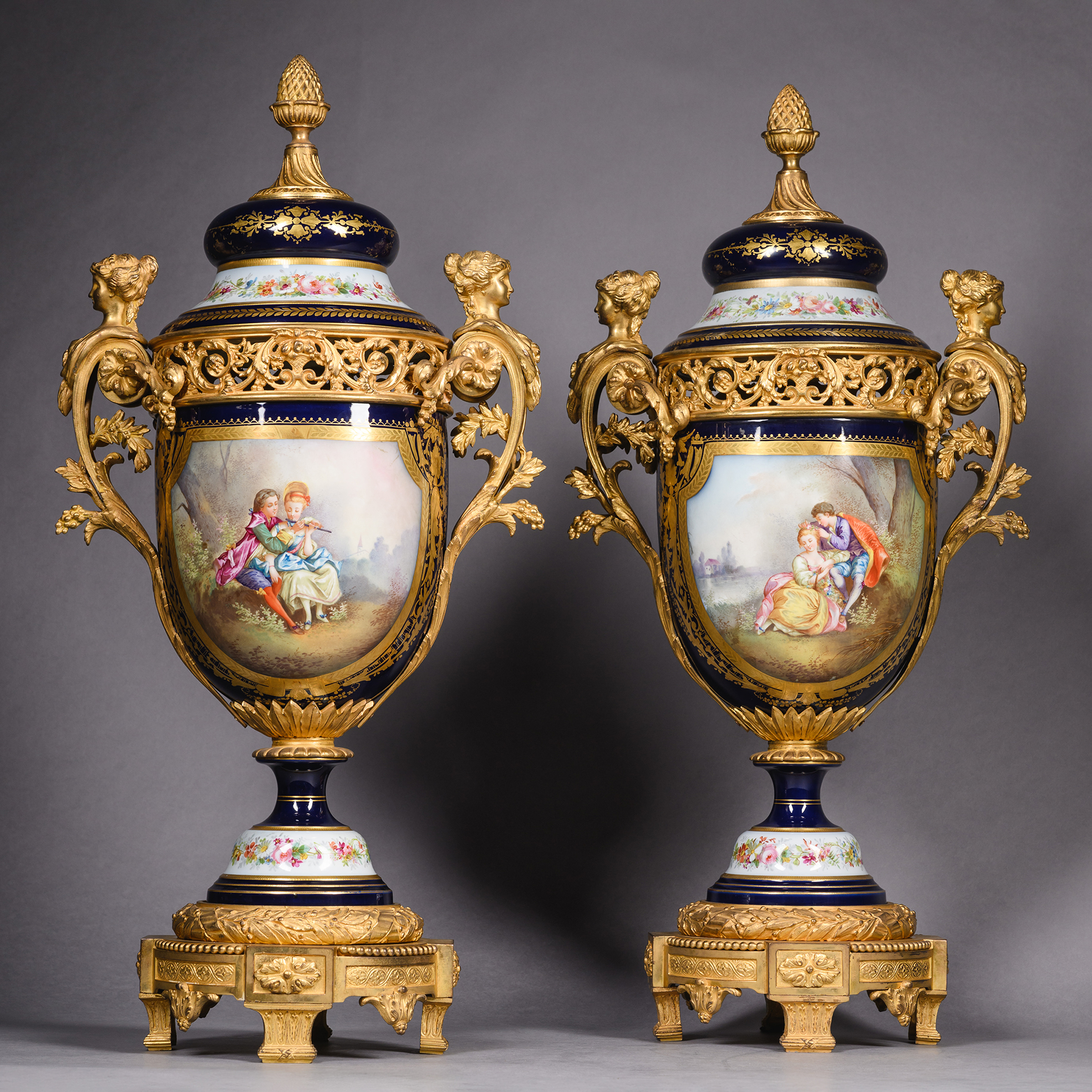 A Napoleon III Three Piece Garniture Set - Image 6