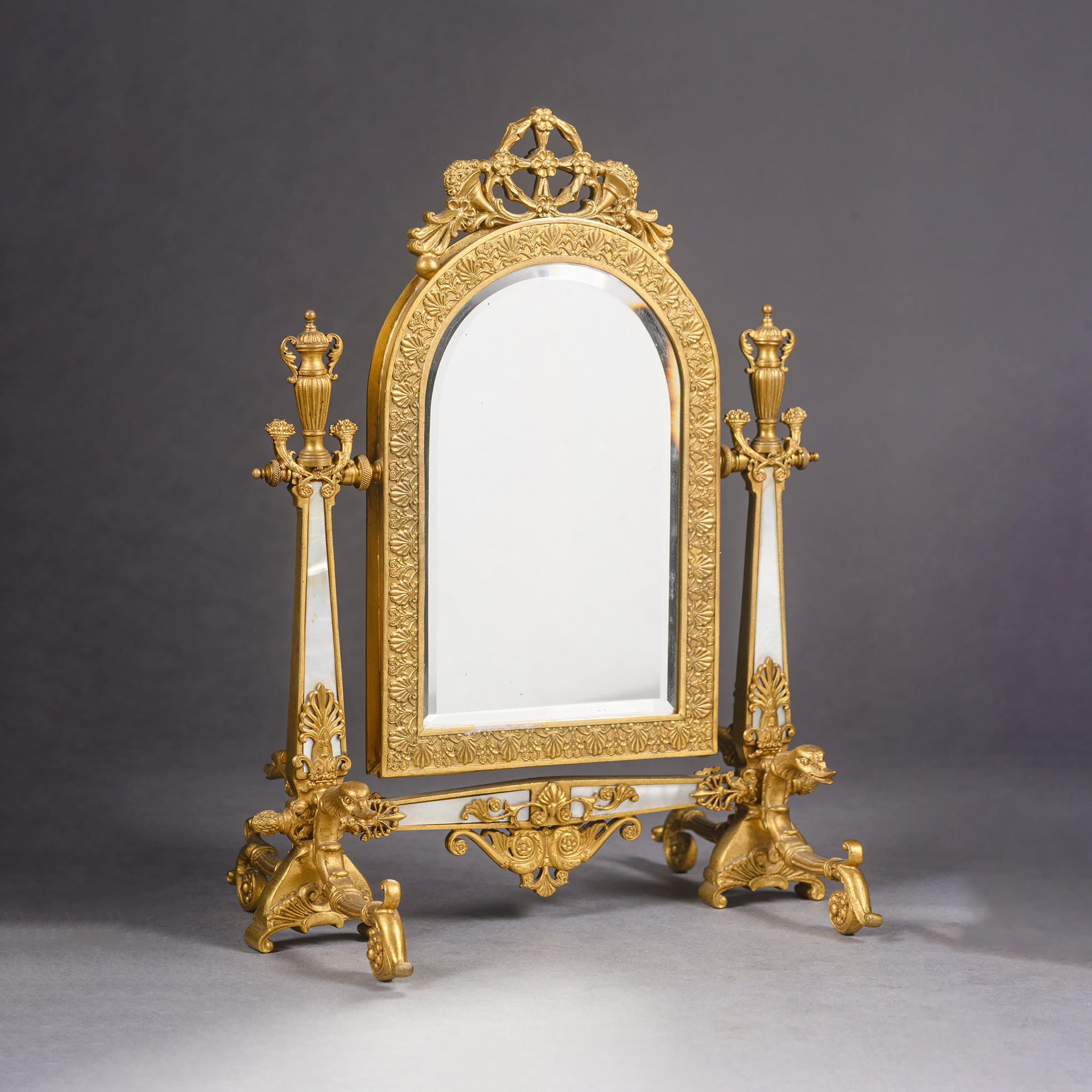 An Empire Style Table Mirror, With A Portrait Minature of Empress Joséphine - Image 3