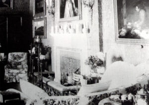 The fieplace in situ in the drawing room, Nuneham Park