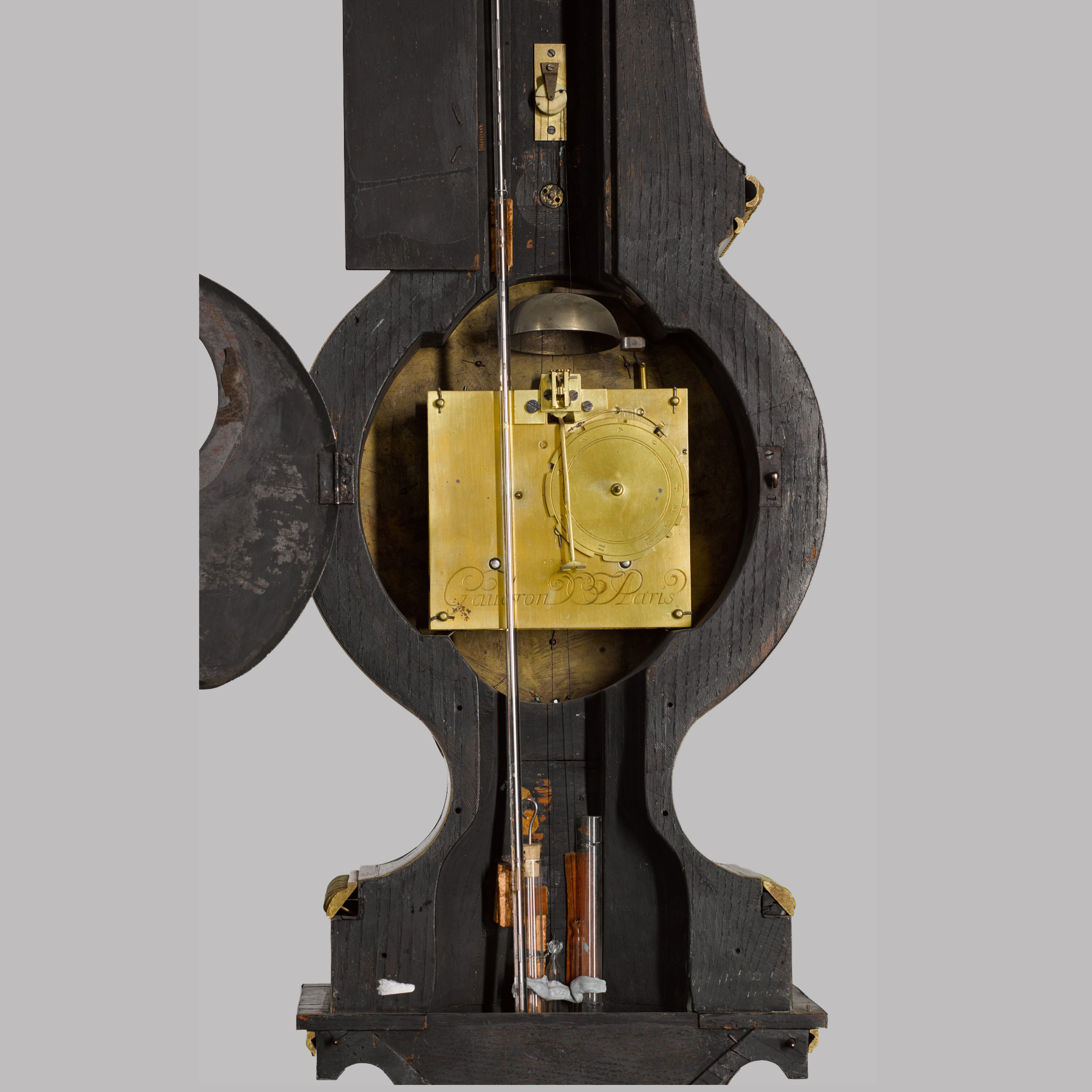 A Louis XIV Style Tortoiseshell Clock and Barometer Set - Image 8