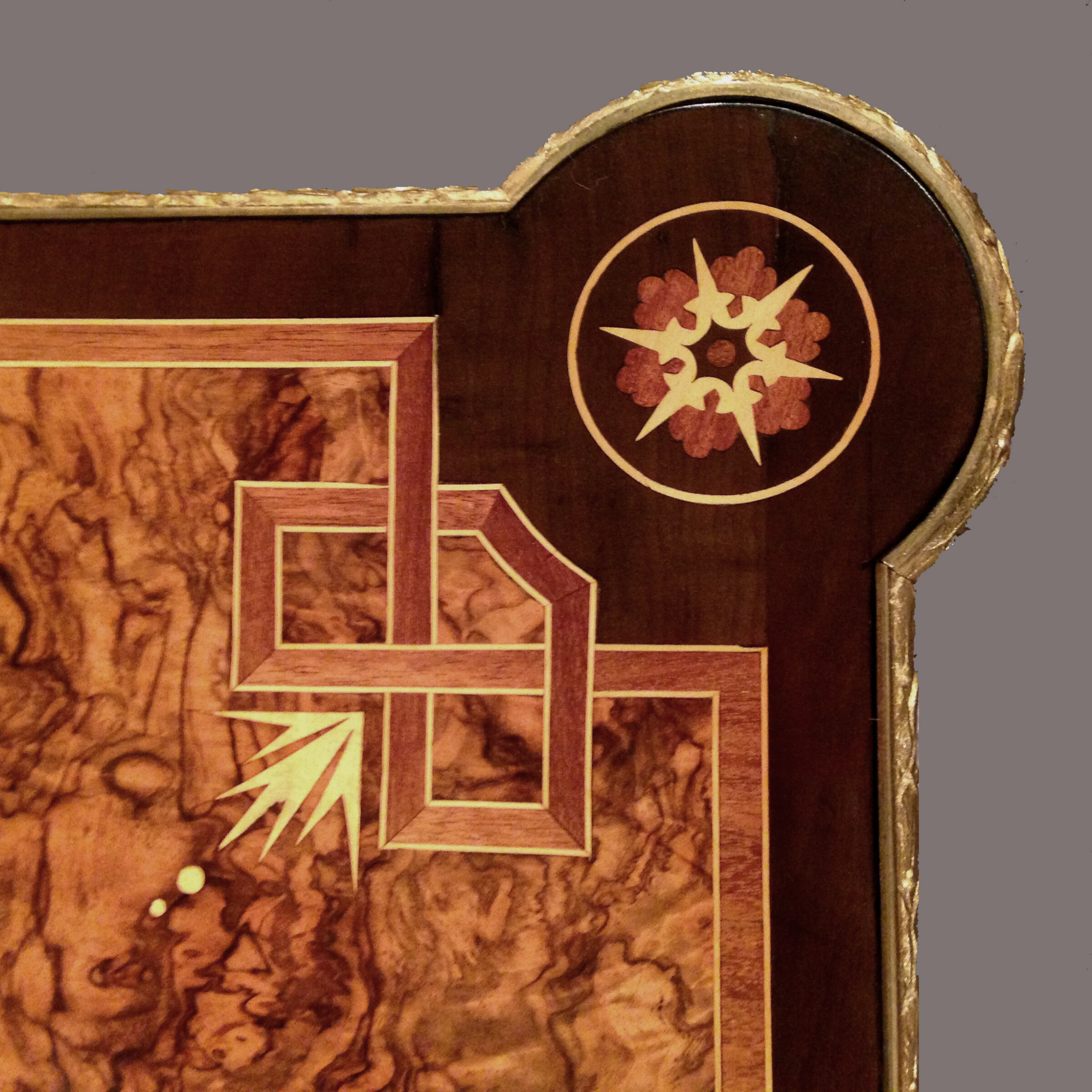 A Fine Pair of Mounted Marquetry Inlaid Card Tables With Porcelain Plaques - Image 5