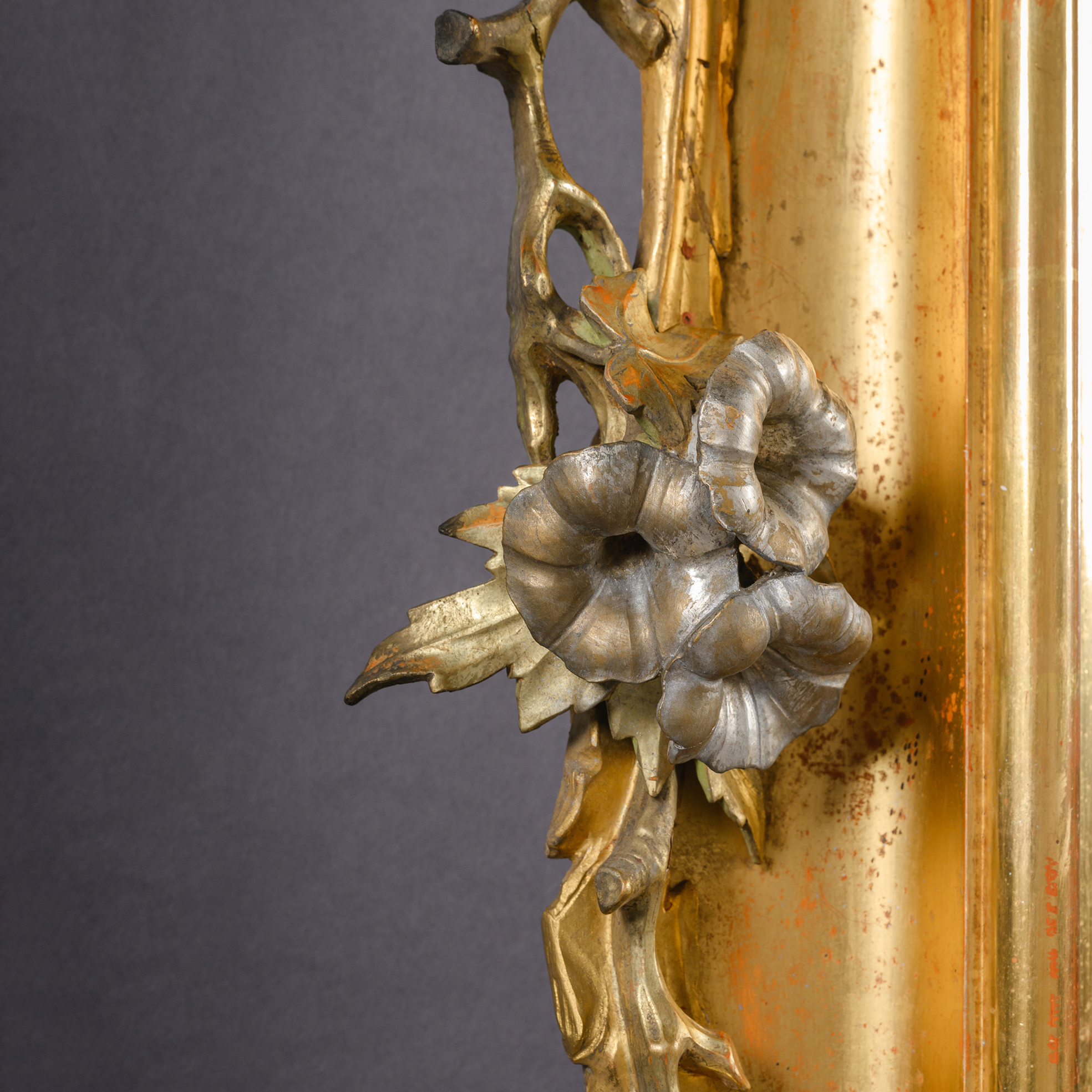 A Large Rococo Style Carved Giltwood And Silver-Gilt Varnished (‘Mecca’) Mirror - Image 9
