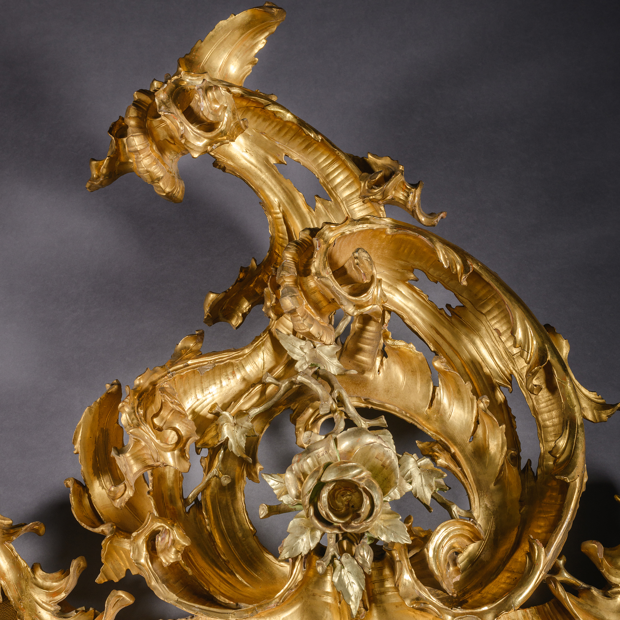 A Large Rococo Style Carved Giltwood And Silver-Gilt Varnished (‘Mecca’) Mirror - Image 3