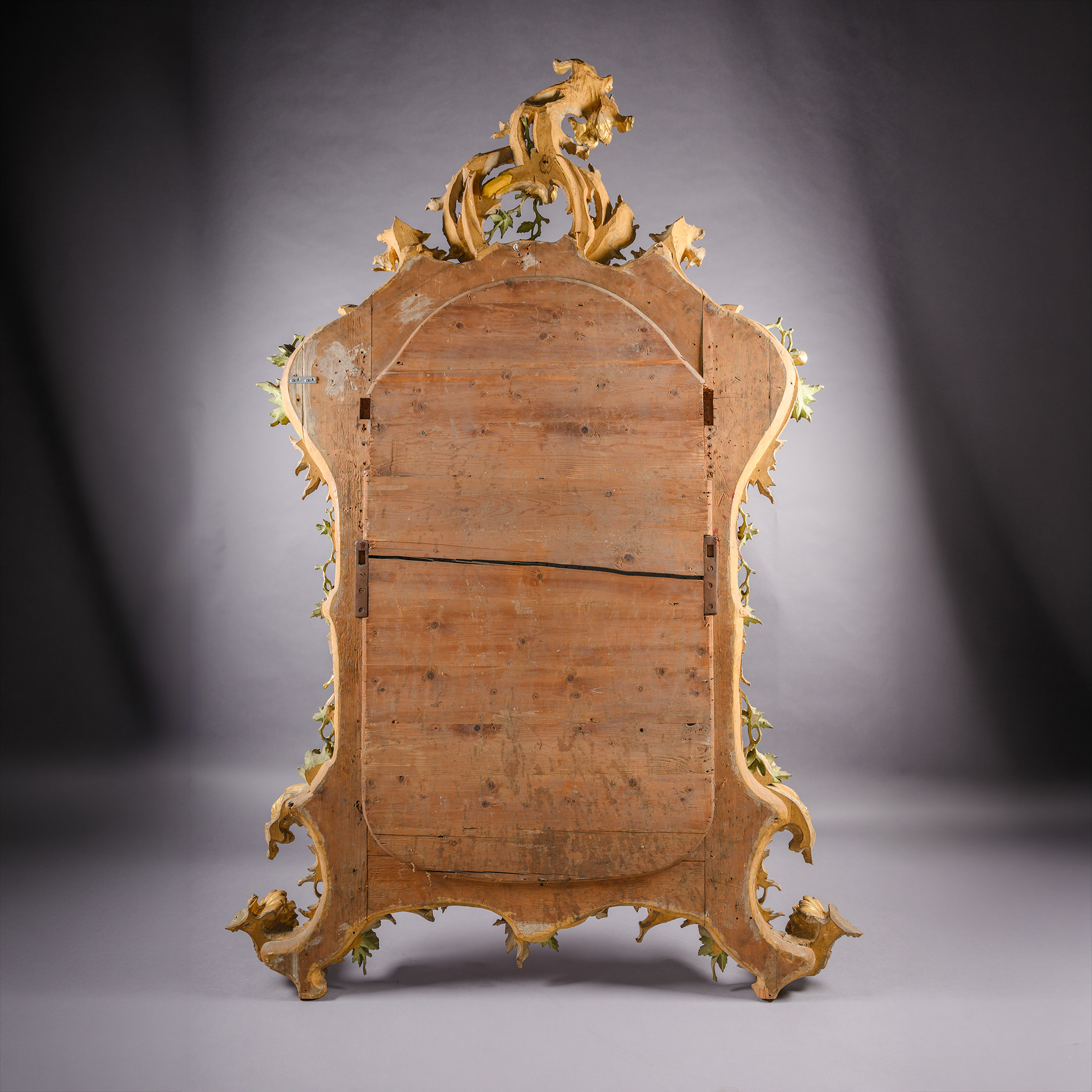 A Large Rococo Style Carved Giltwood And Silver-Gilt Varnished (‘Mecca’) Mirror - Image 11