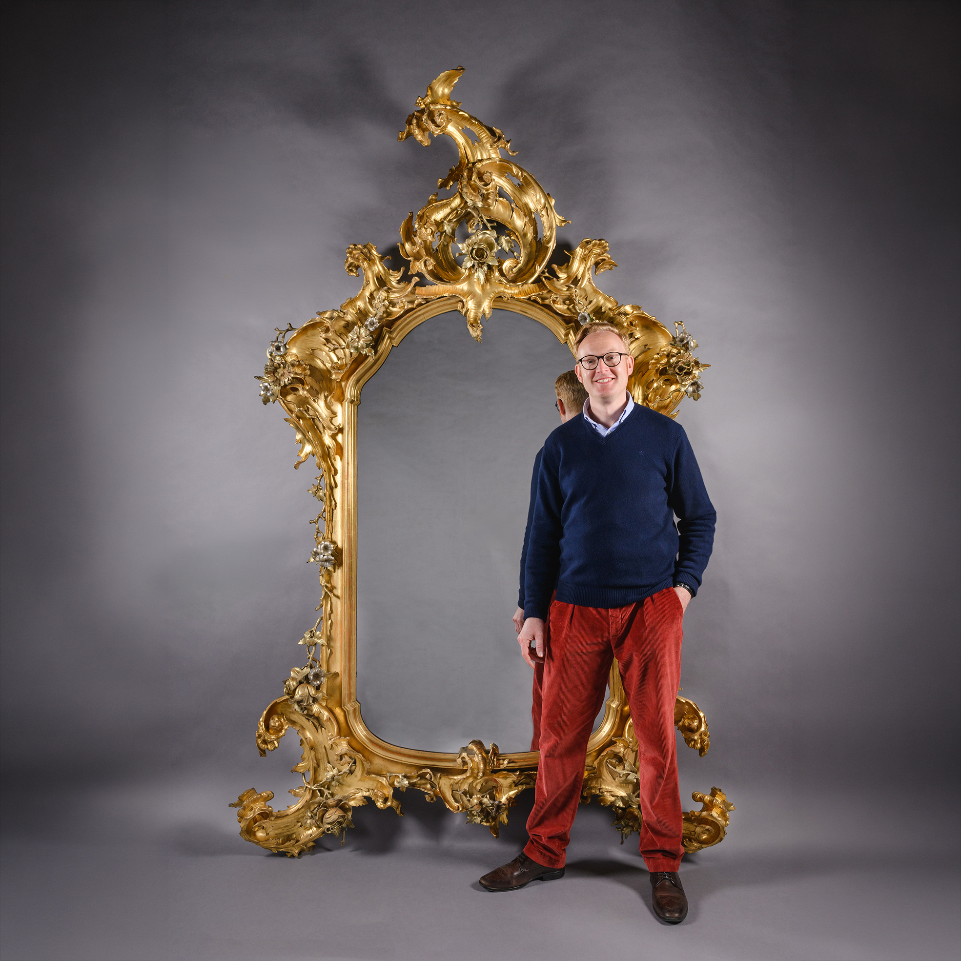 A Large Rococo Style Carved Giltwood And Silver-Gilt Varnished (‘Mecca’) Mirror - Image 10
