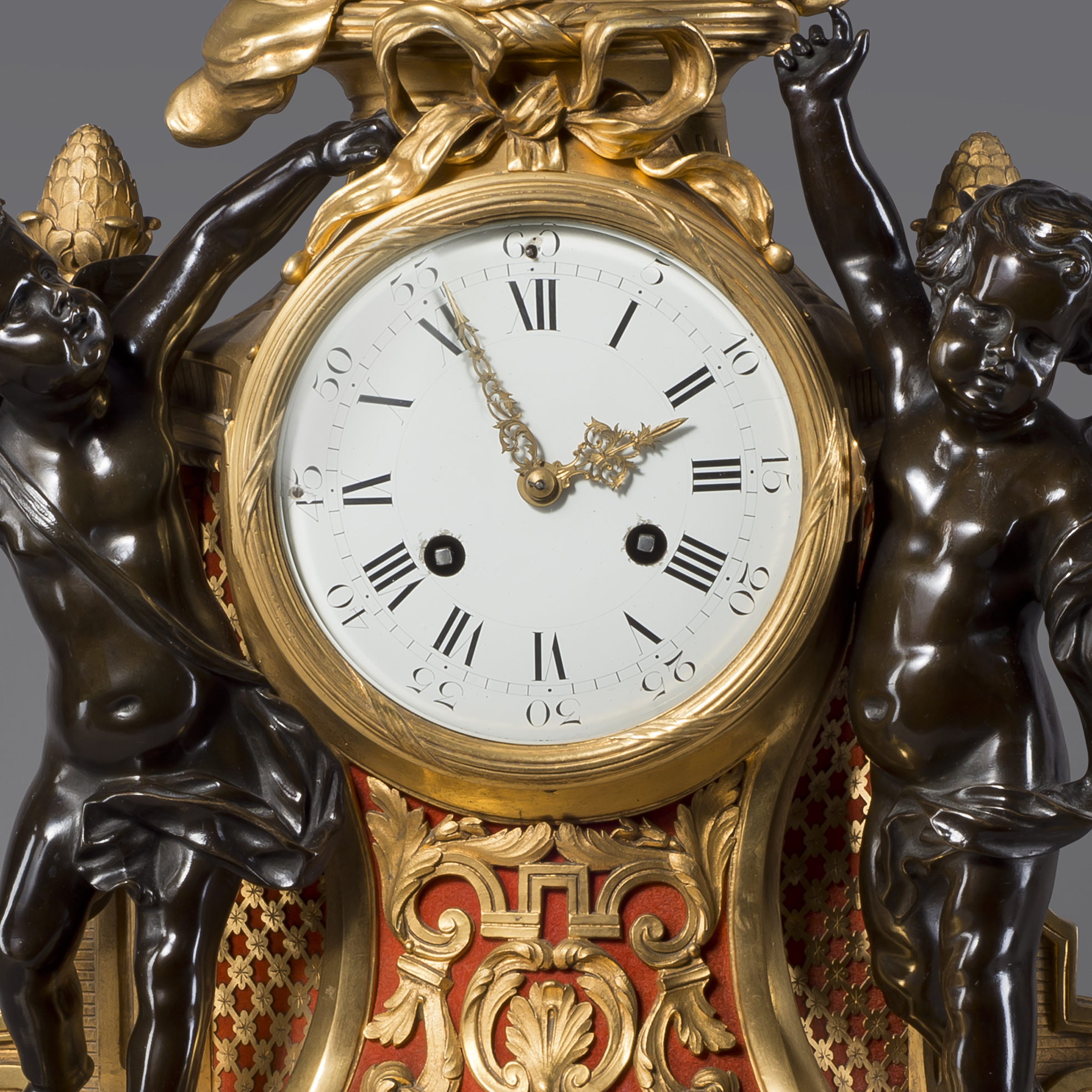 A Fine Louis XVI Style Gilt and Patinated Bronze Figural Clock - Image 4