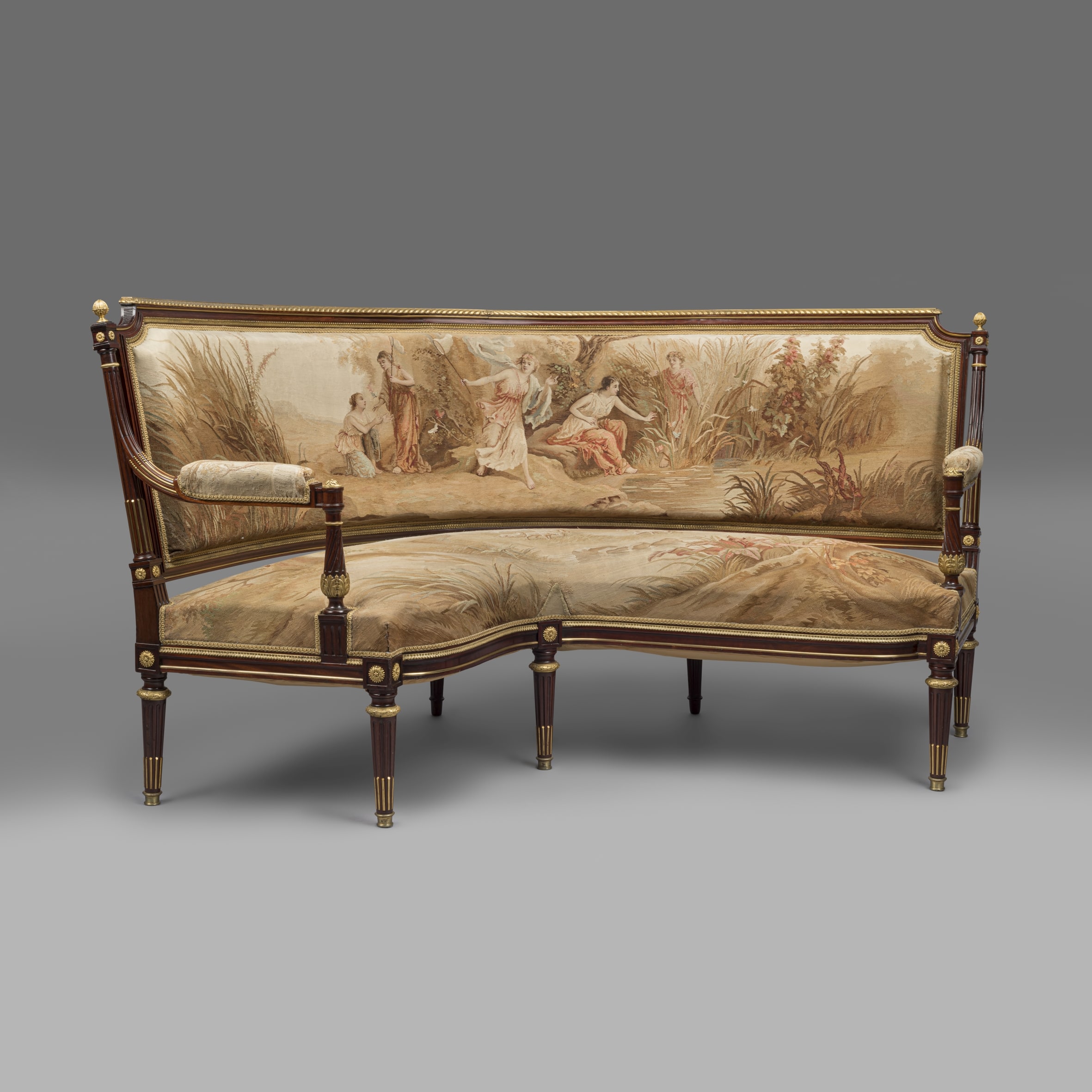 Antique Louis XVI style settee.