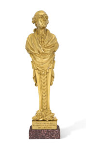 A LOUIS XV ORMOLU FIGURE OF LOUIS XV AS A HERMDATED 1772