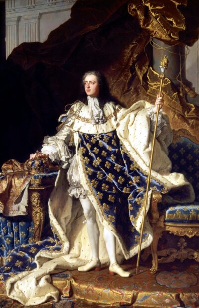Le roi Louis XV en habits de couronnement par Hyacinthe Rigaud, 1730