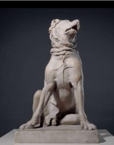 The Jennings Dog’. Roman marble statue of seated Molssian dog 