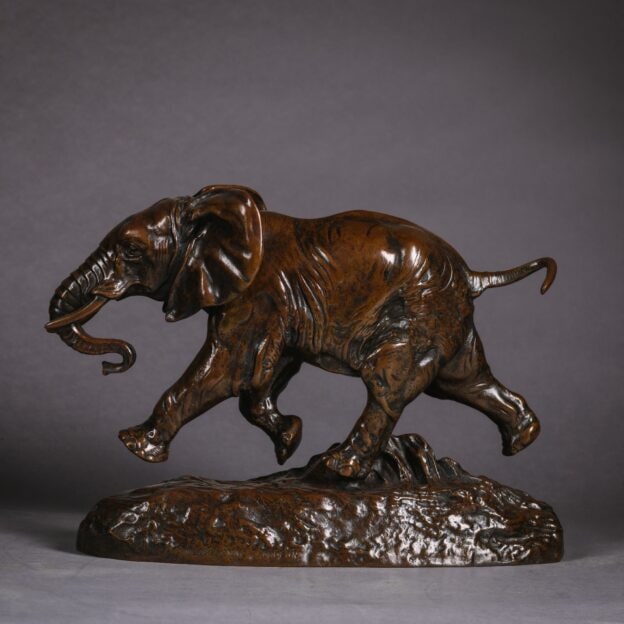Antoine Louis Barye (French 1795-1875): A bronze model of &#039;Elephant de Senegal&#039;