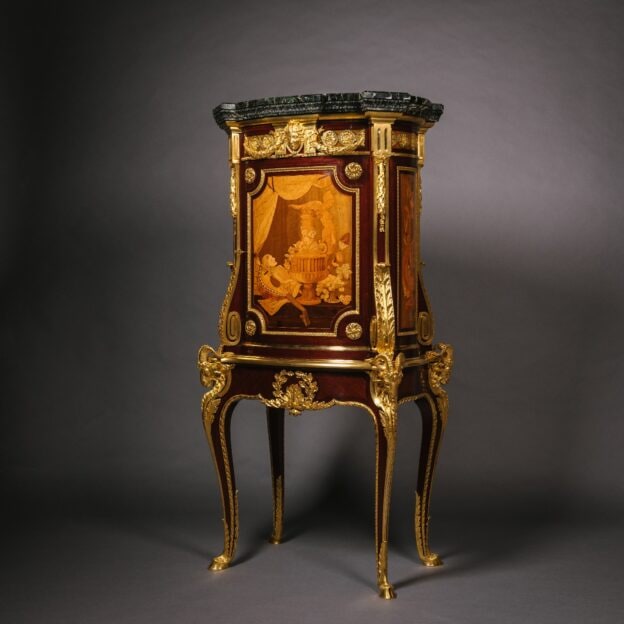 An Exhibition Gilt-Bronze Mounted Marquetry Cabinet on Stand, By Emmanuel-Alfred (dit Alfred II) Beurdeley, Paris, Circa 1878.