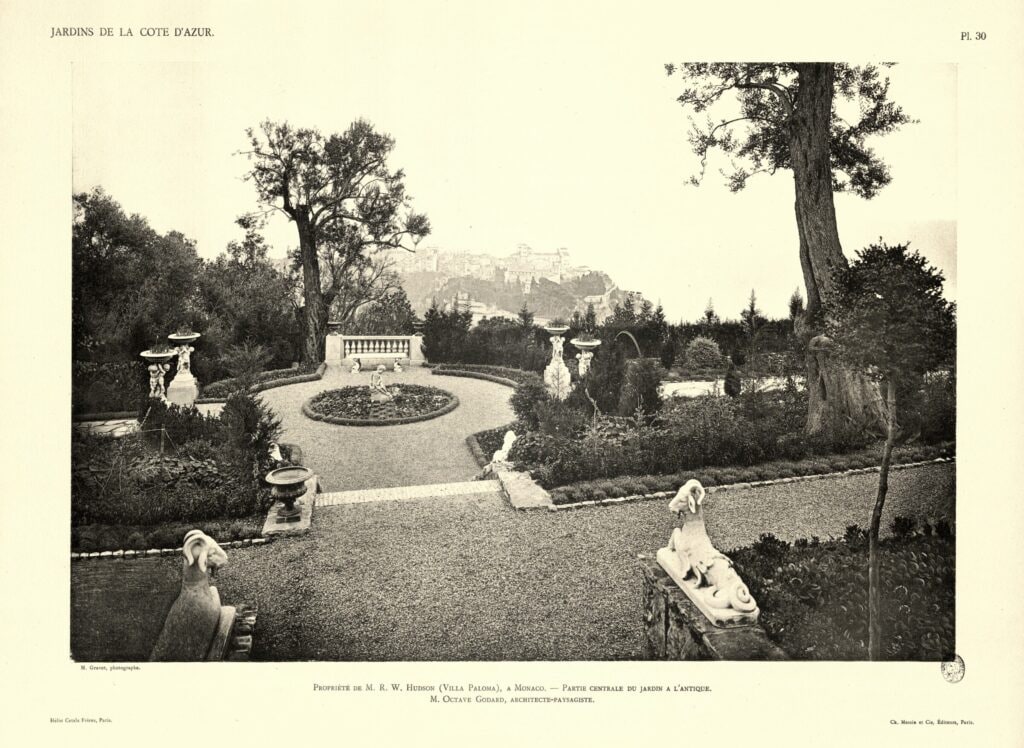 The gardens at Villa Paloma, overlooking Monaco. 