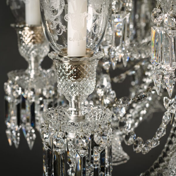 A Twenty-Four Light Crystal Glass Chandelier, By La Compagnie des Cristalleries de Baccarat