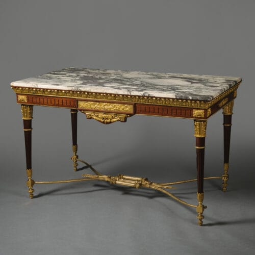 A Louis XVI Style Gilt-Bronze Mounted Centre Table