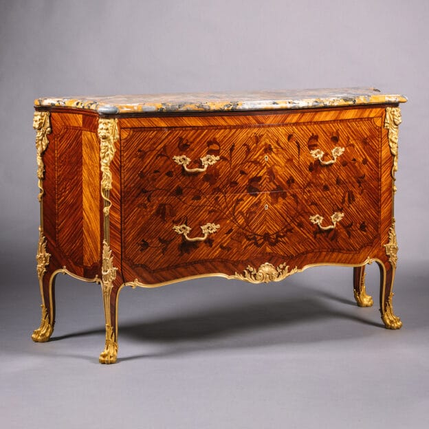 A Fine Gilt-Bronze Mounted Marquetry Commode, By Heinrich Pallenberg, Cologne