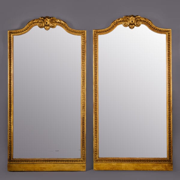 A Pair of Louis XVI Style Giltwood Mirrors