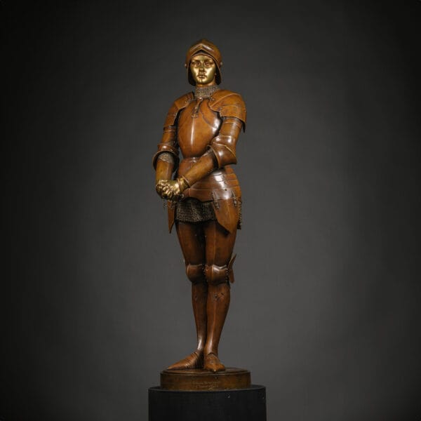 A Patinated Bronze Figure of Jeanne d'Arc, Cast by Susse Frères Foundry, Paris, From The Model By Louis Ernest Barrias