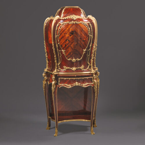 A Louis XV Style Gilt-Bronze Mounted Marquetry Cabinet-On-Stand, Attributed to Emmanuel Zwiener, Paris