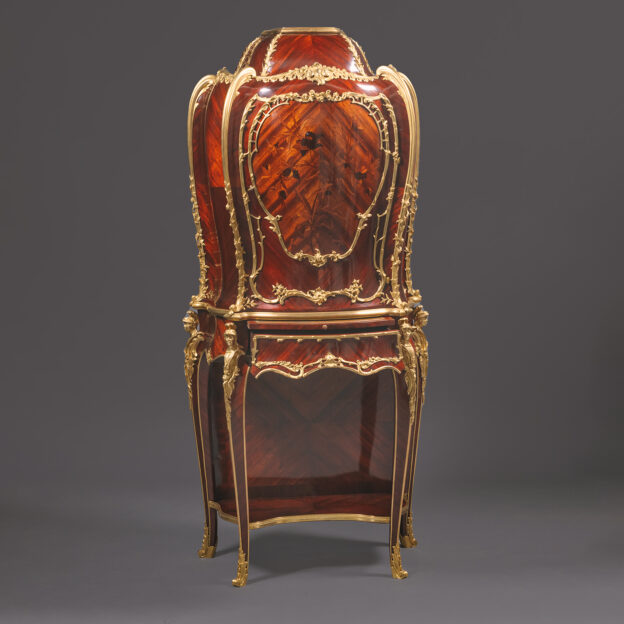 A Louis XV Style Gilt-Bronze Mounted Marquetry Cabinet-On-Stand, Attributed to Emmanuel Zwiener, Paris
