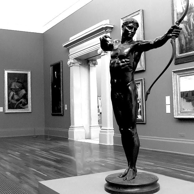Sculpture of Teucer by Thornycroft at the Tate Museum