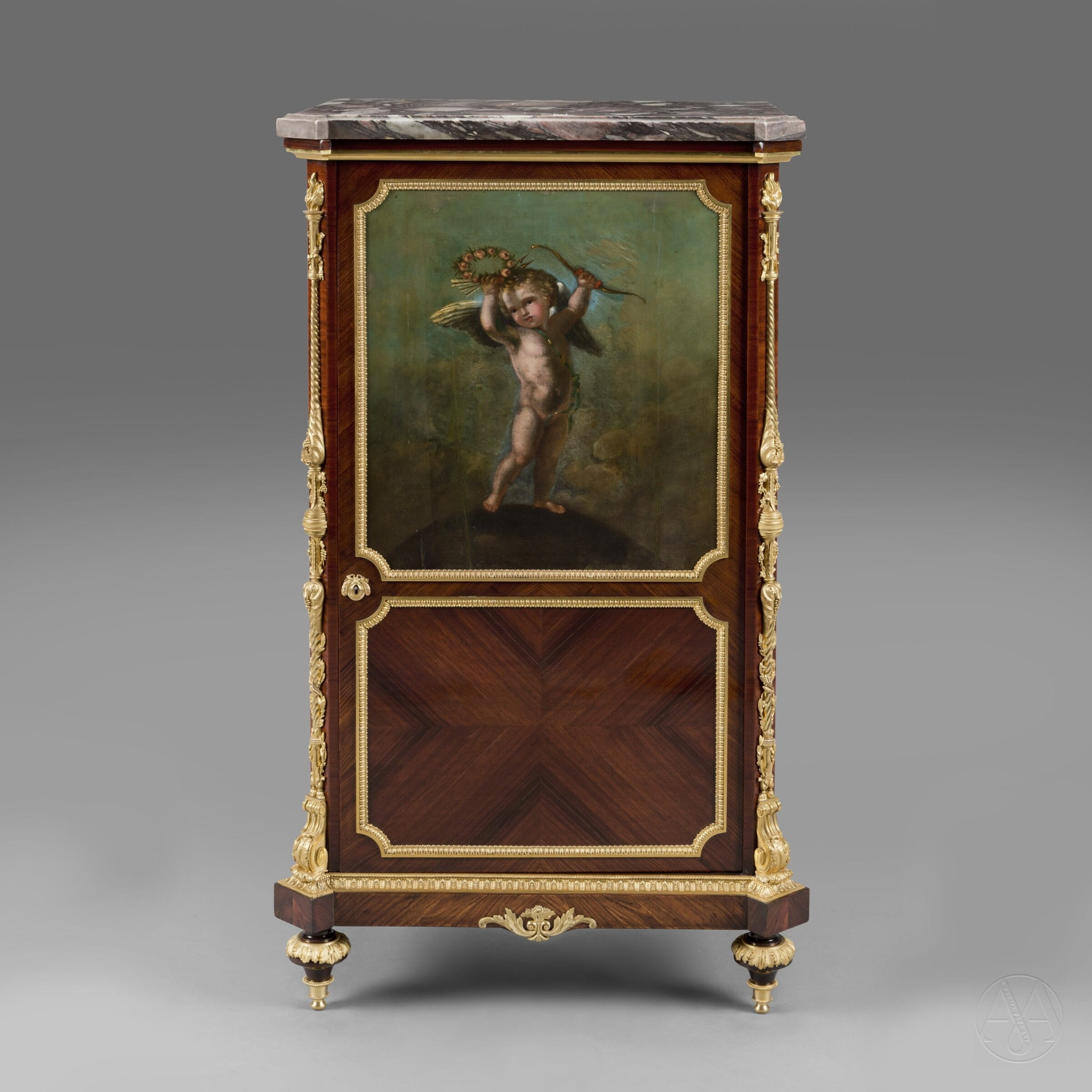 A Fine Louis XVI Style Gilt-Bronze Mounted Cabinet With a Vernis Martin Panel - Image 2