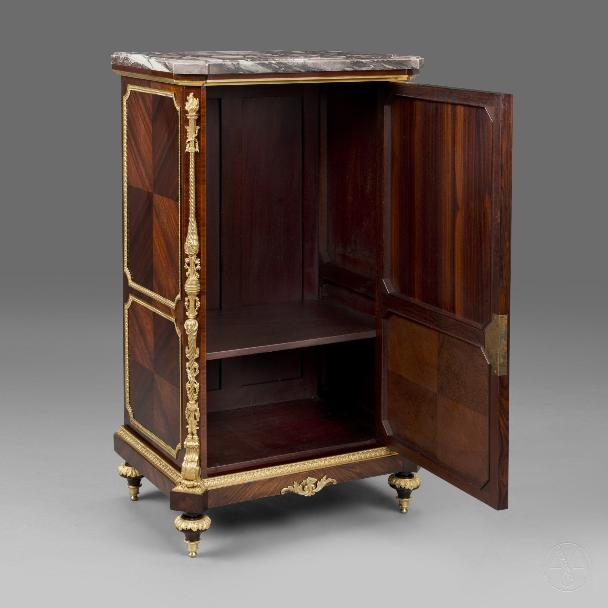A Fine Louis XVI Style Gilt-Bronze Mounted Cabinet With a Vernis Martin Panel - Image 3