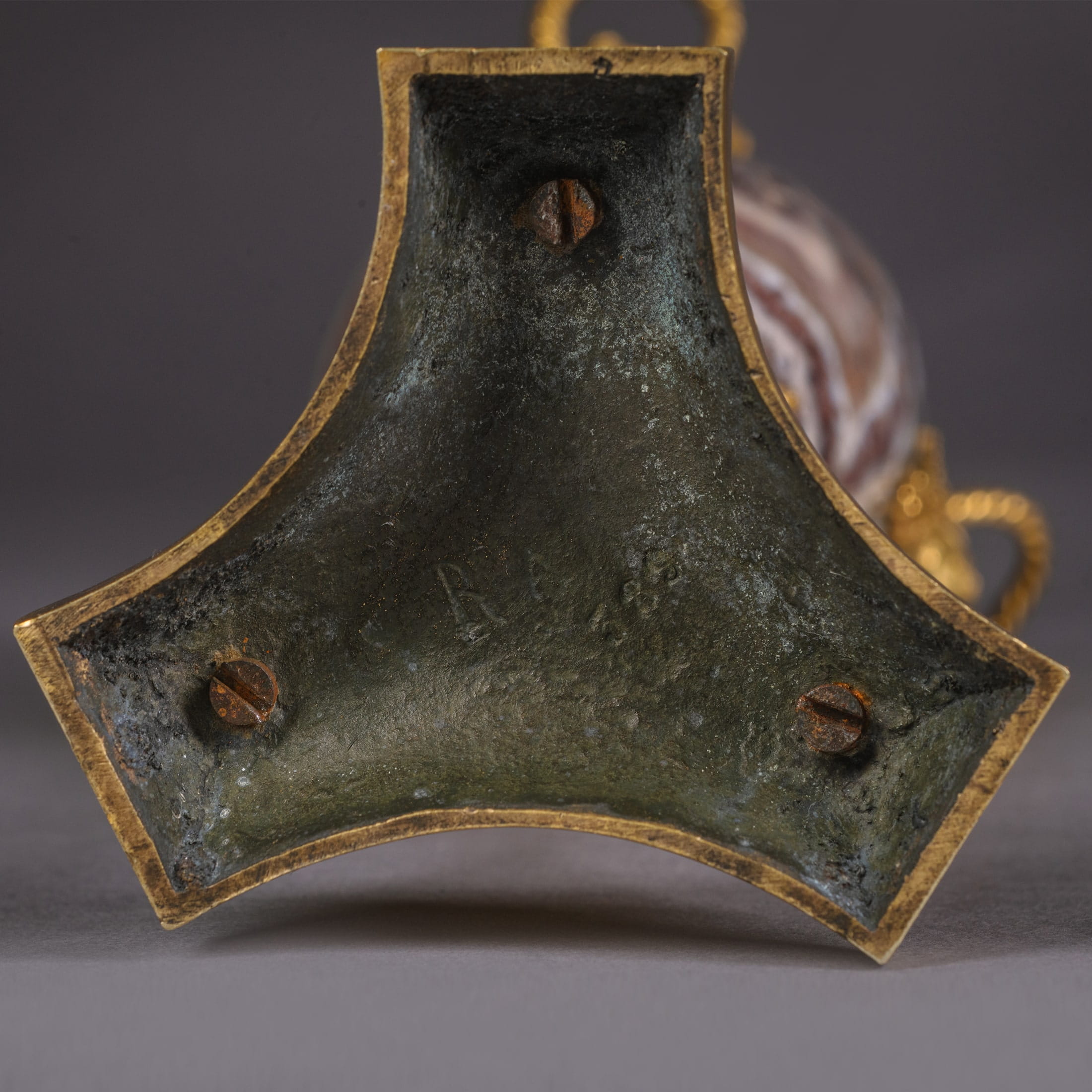 A Pair of Petite Louis XVI Style Gilt-Bronze Mounted Fluorspar Cassolettes - Image 8