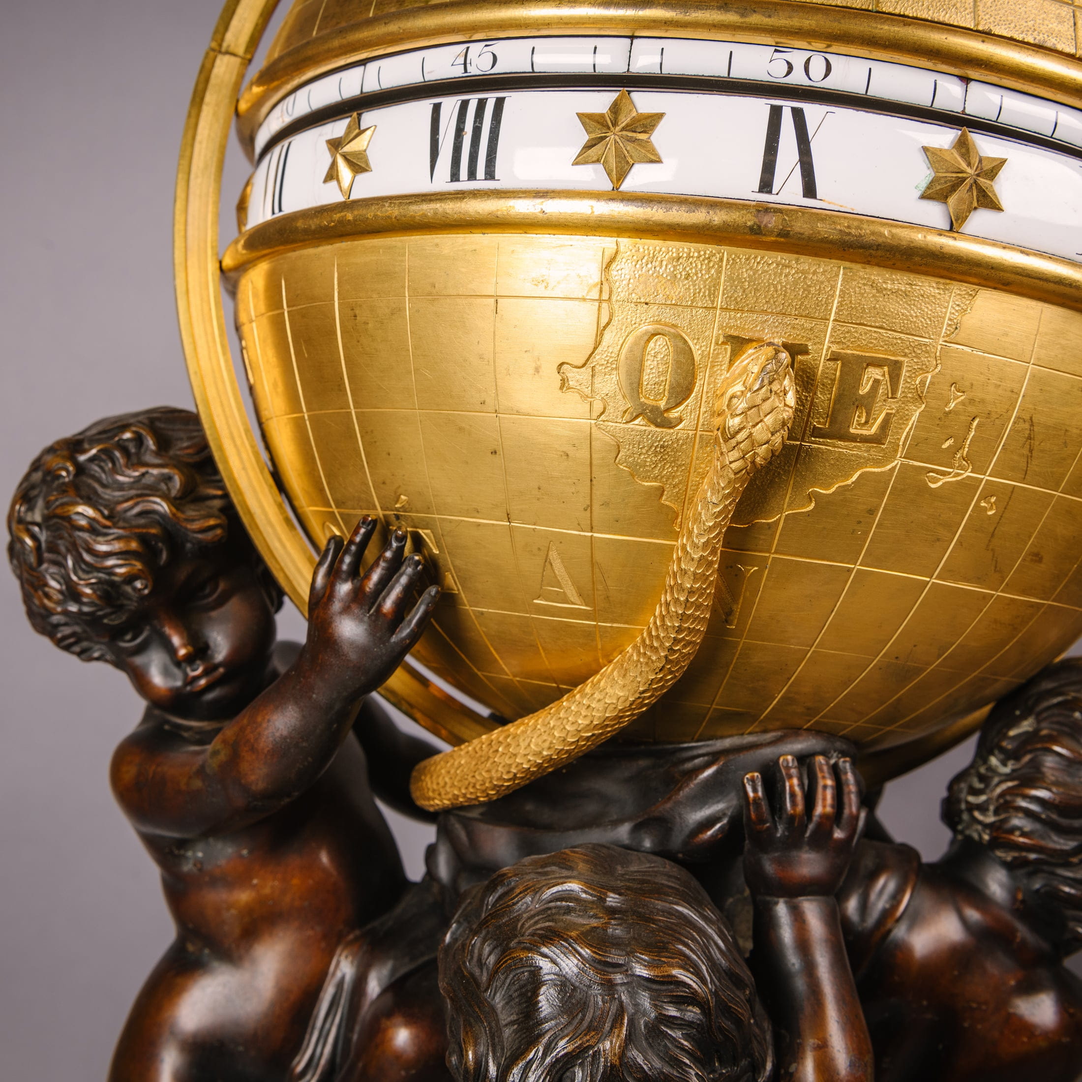 A Rare Monumental Cercles Tournants Clock Garniture - Image 2