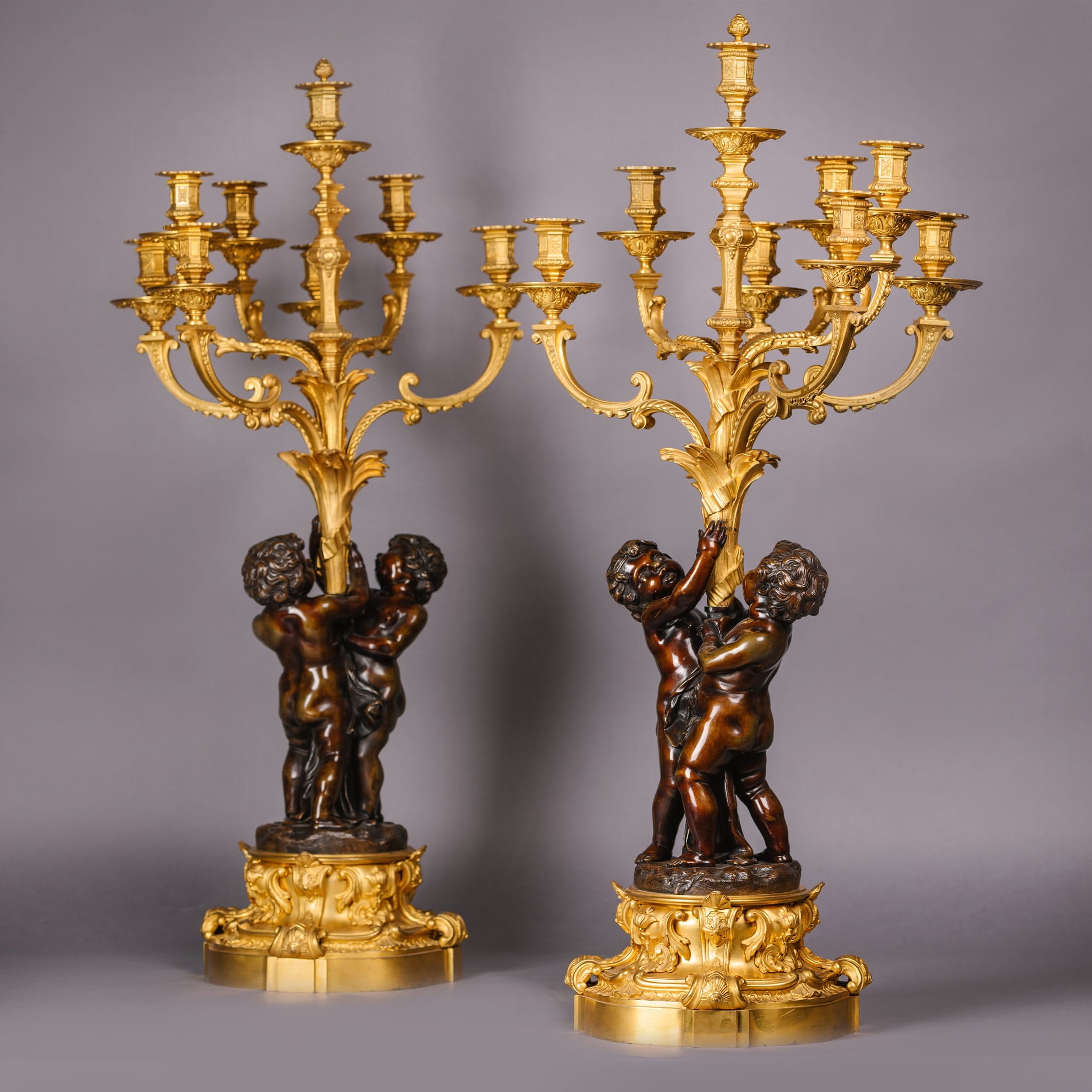 A Rare Monumental Cercles Tournants Clock Garniture - Image 4
