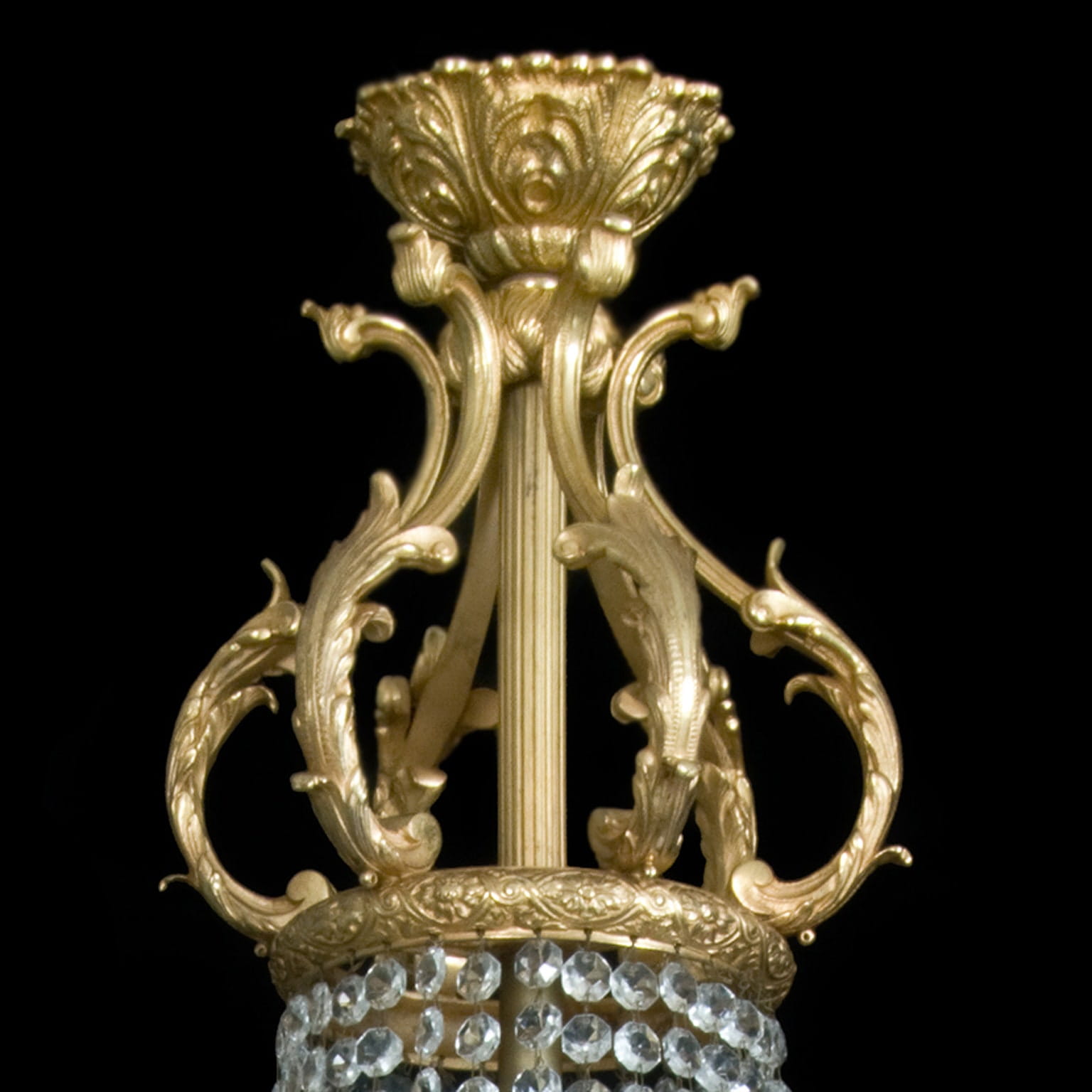 A Fine Gilt-Bronze and Cut-Glass Chandelier - Image 2