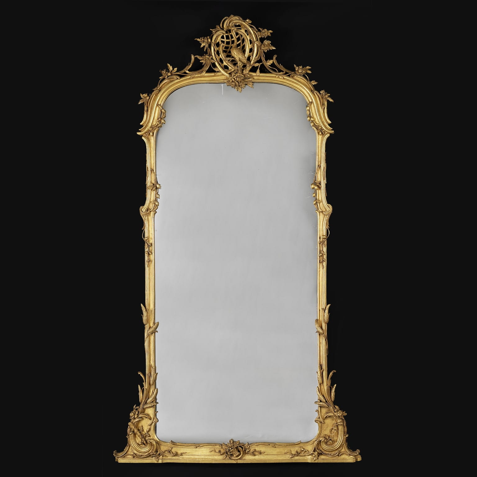 A Very Fine Carved Giltwood Mirror