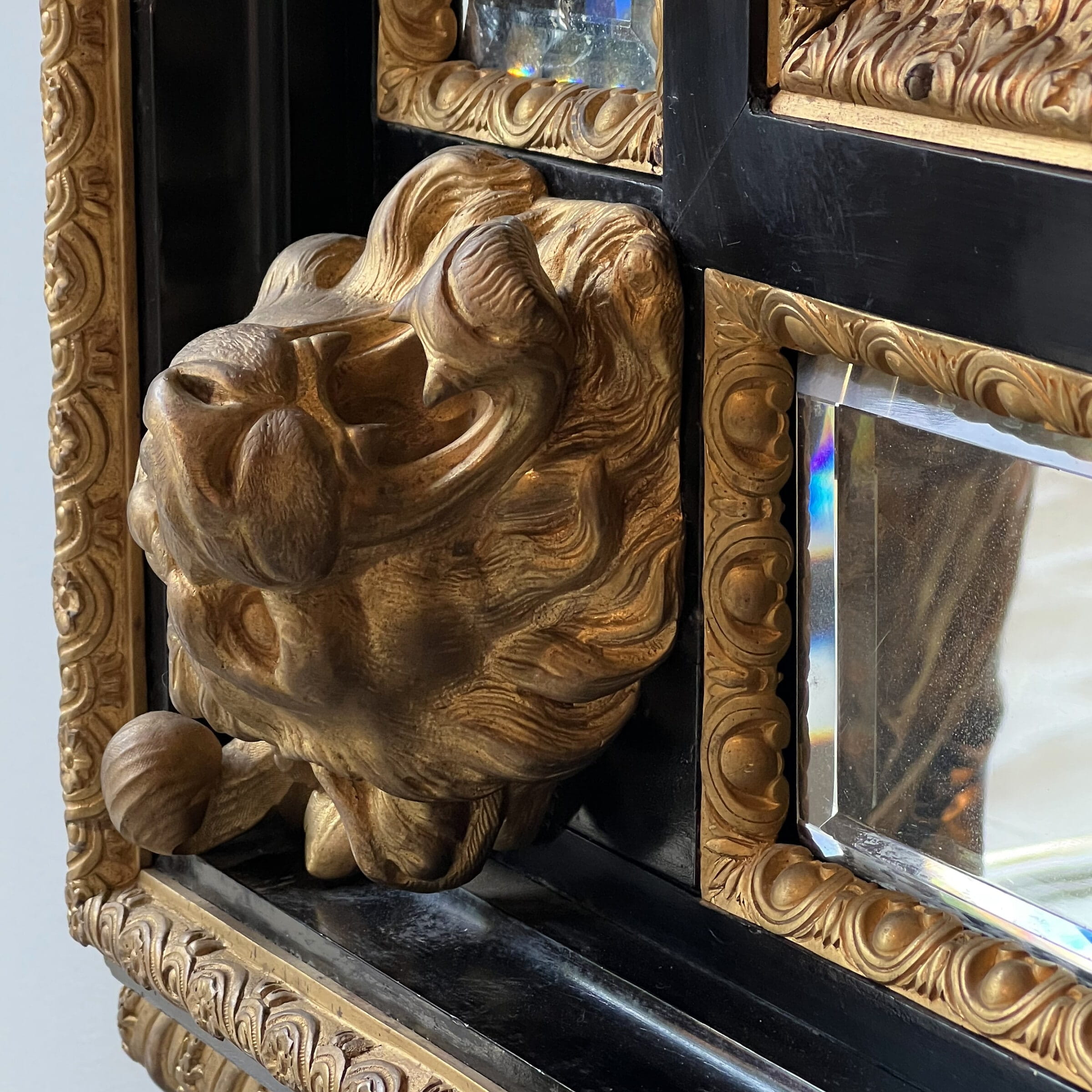 A Fine and Impressive Napoleon III, Gilt-Bronze and Ebony Bevelled Mirror - Image 12