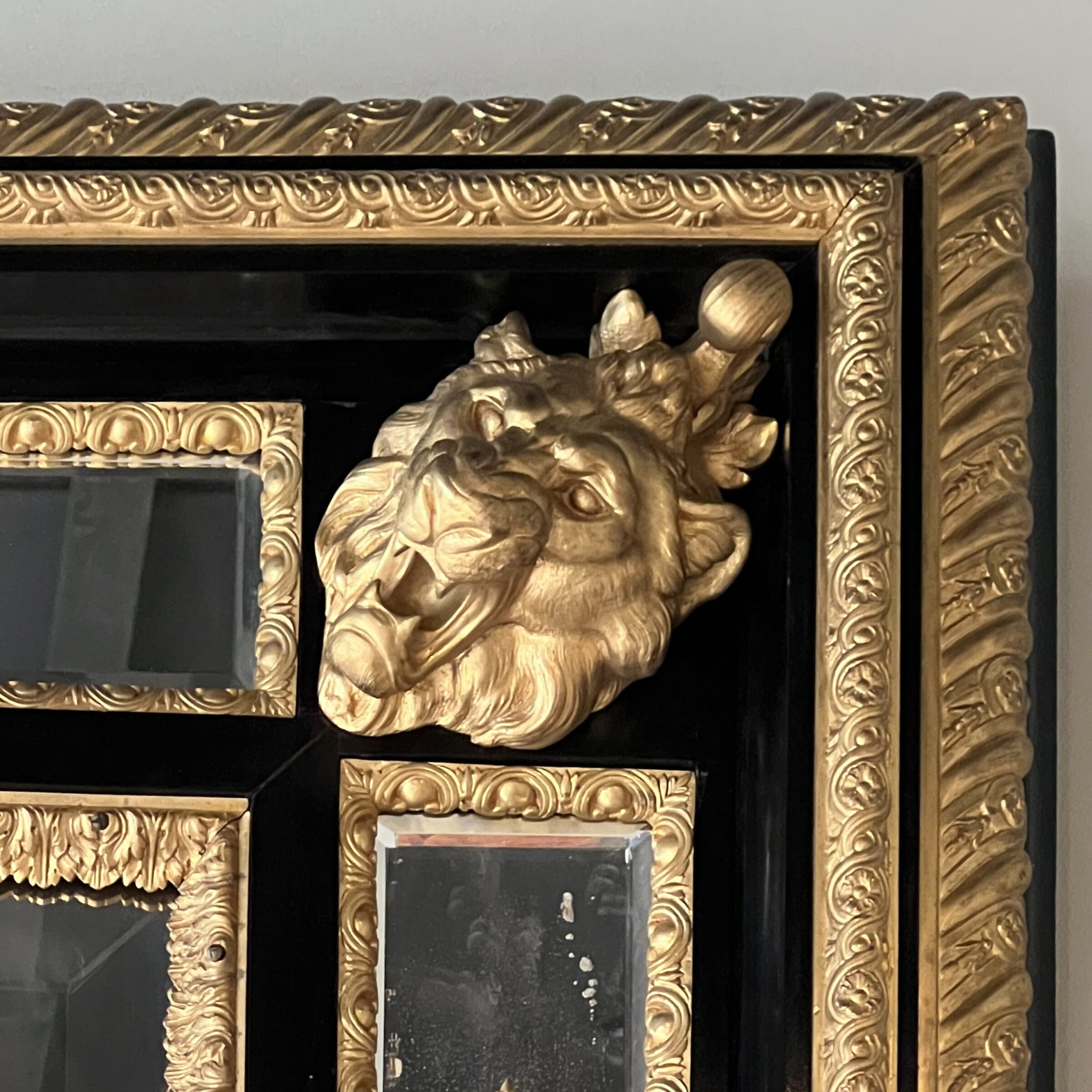 A Fine and Impressive Napoleon III, Gilt-Bronze and Ebony Bevelled Mirror - Image 10