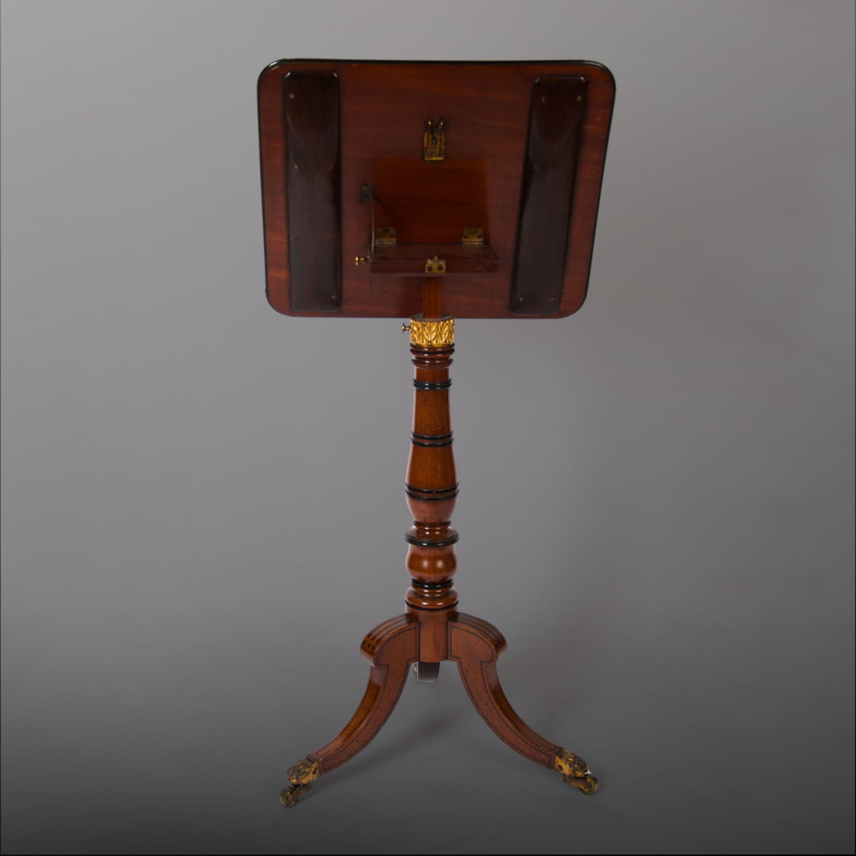 A Rare Regency Mahogany Adjustable Reading Table - Image 5
