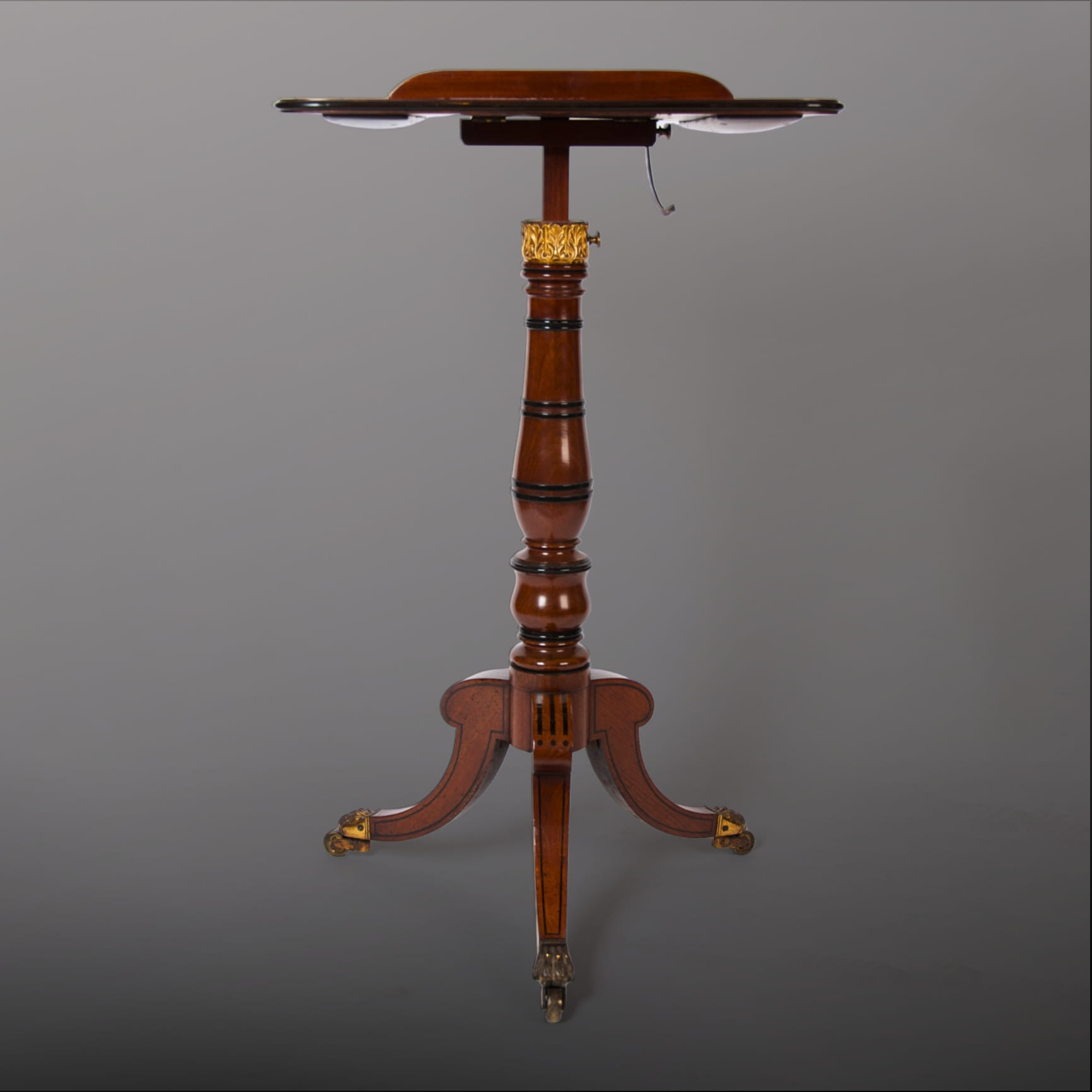 A Rare Regency Mahogany Adjustable Reading Table - Image 4