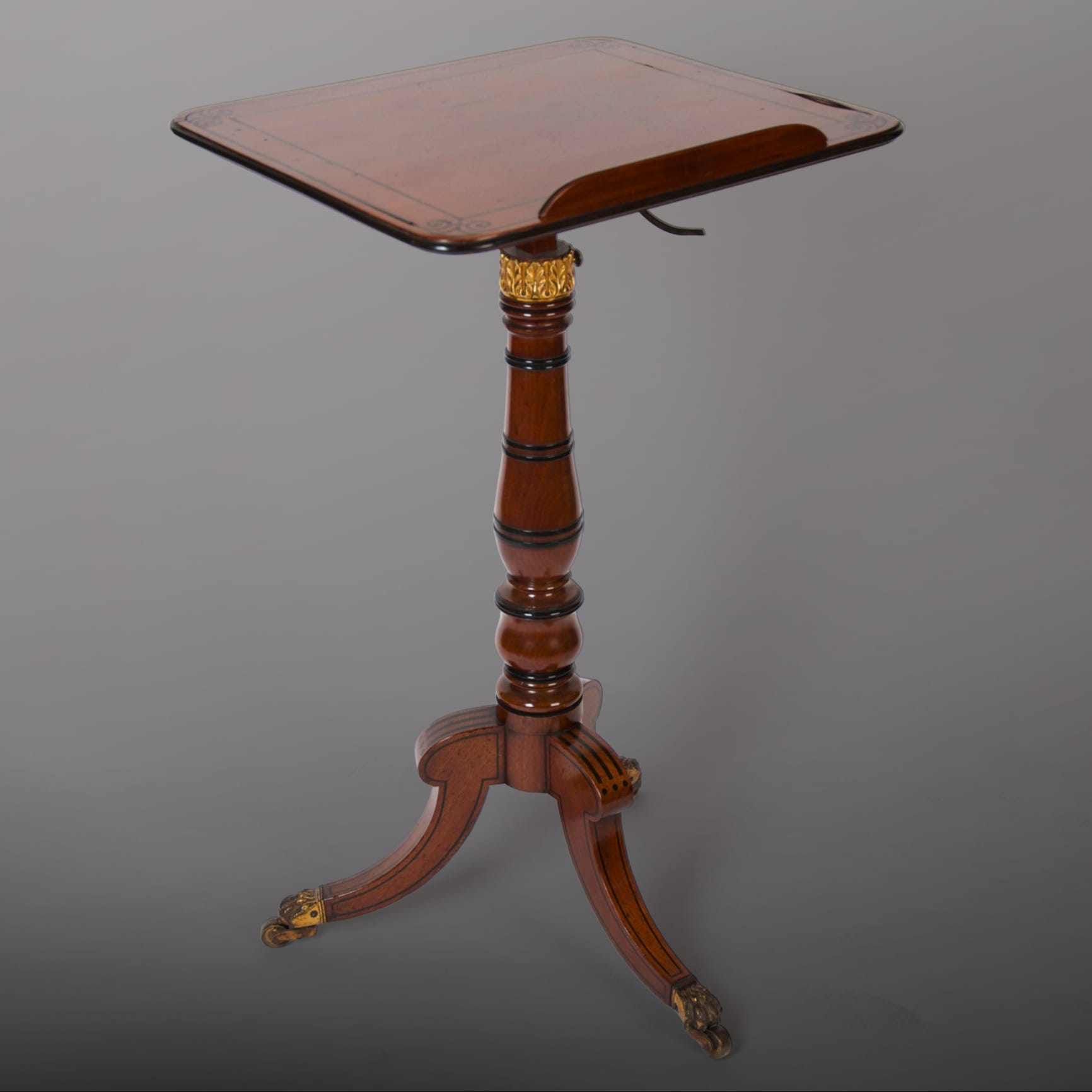 A Rare Regency Mahogany Adjustable Reading Table - Image 3