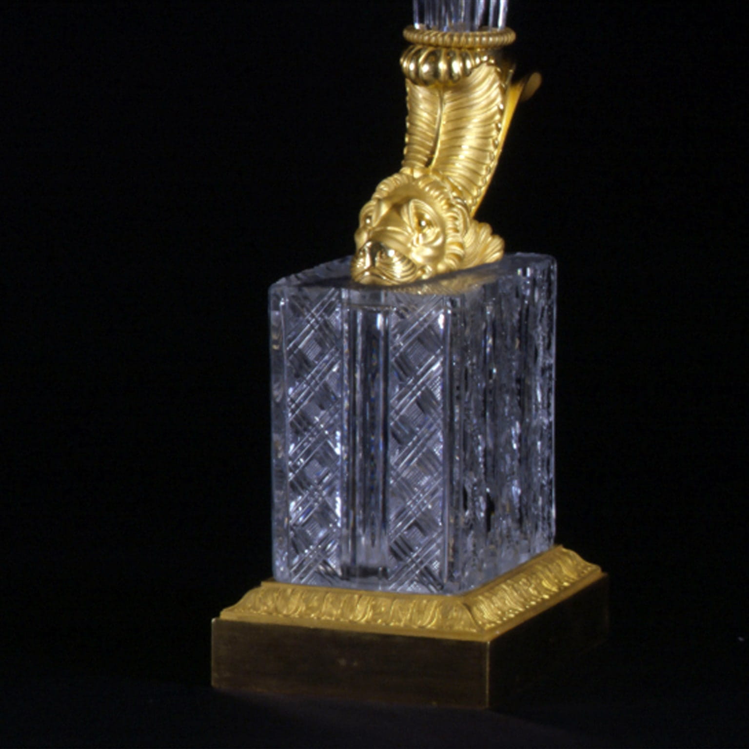 An Important Pair of Empire Gilt-Bronze And Cut-Crystal Six-Light Candelabra - Image 3