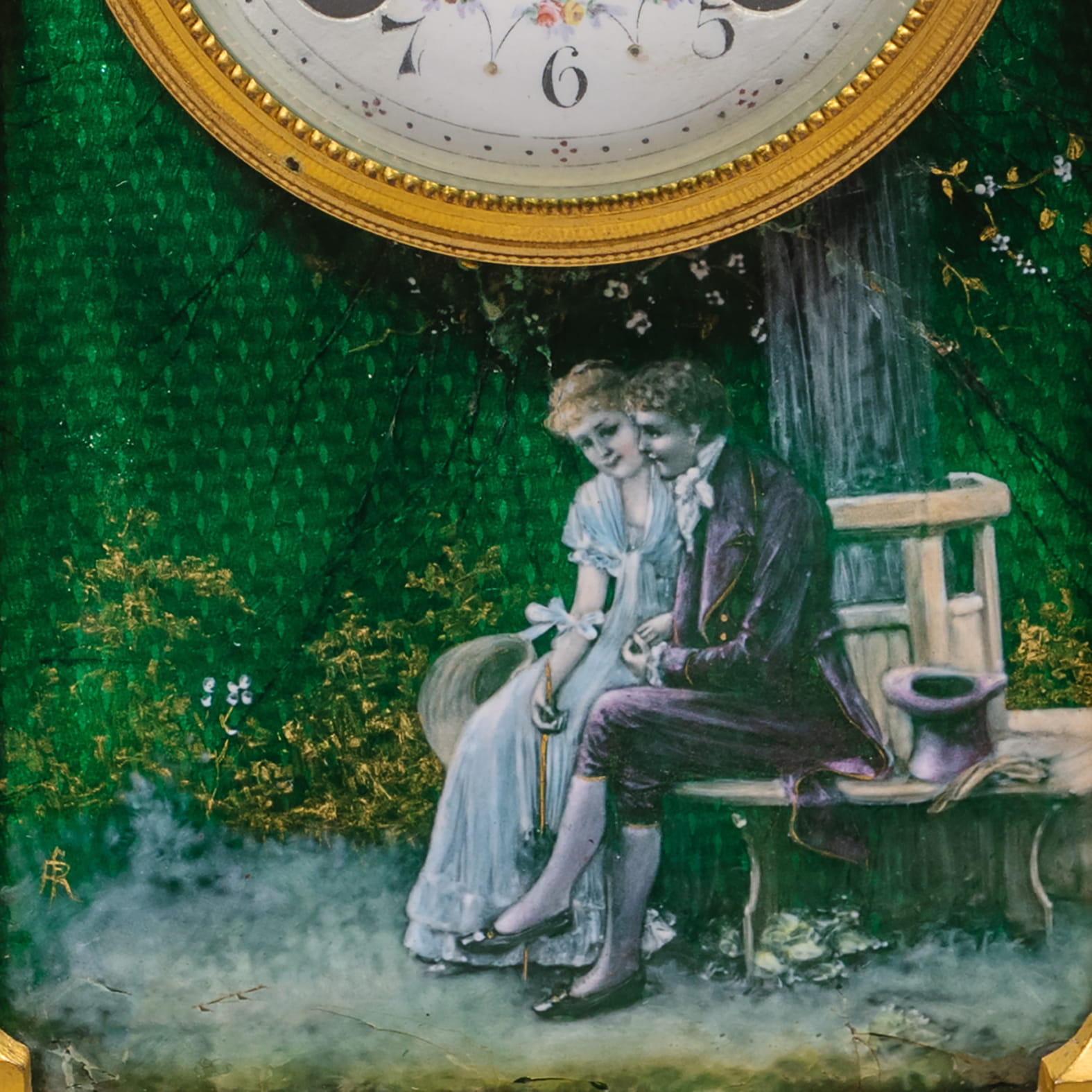 A Fine Louis XVI Style Enamel Mantel Clock - Image 7