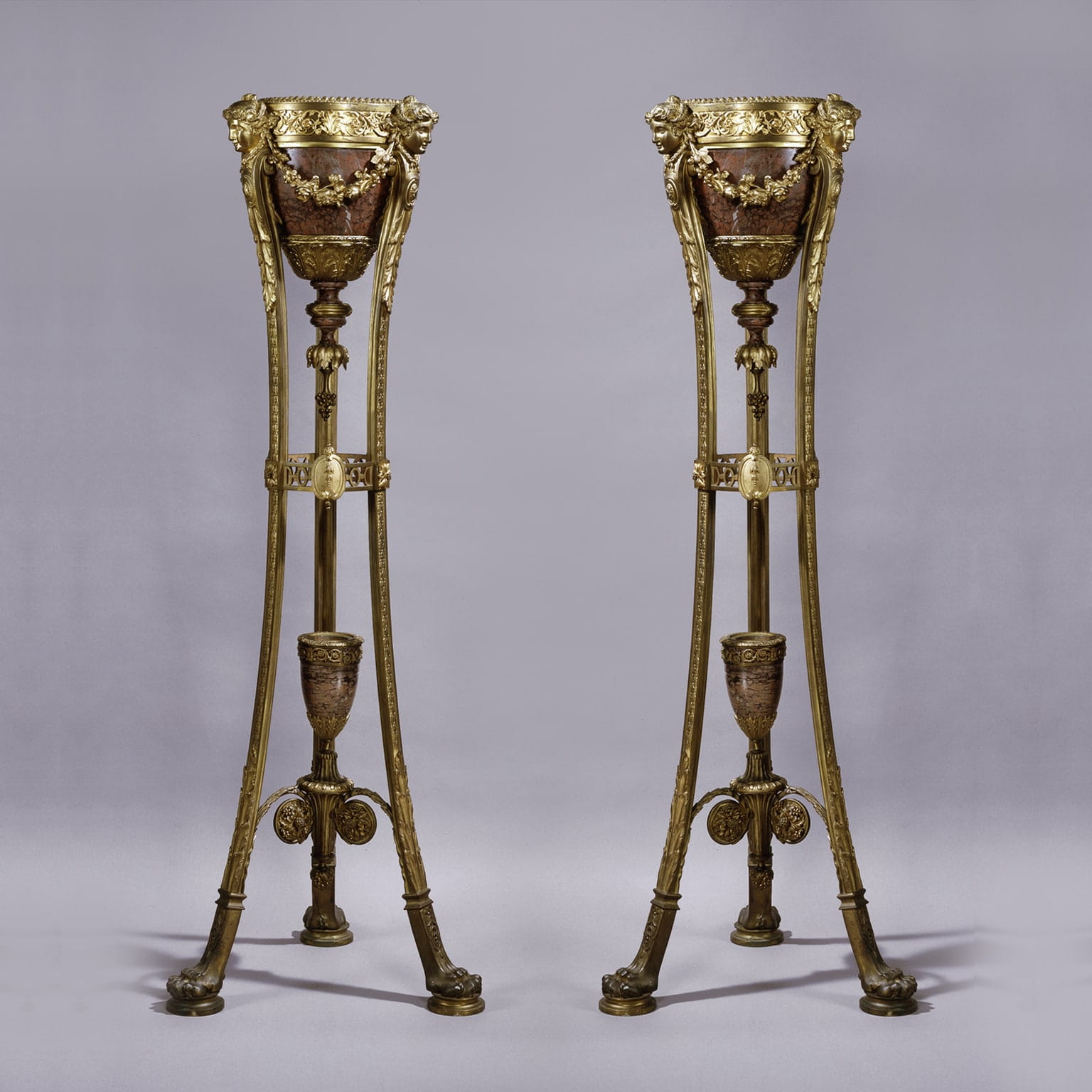 A Very Fine Pair of Régence Style Jardinières on Stands