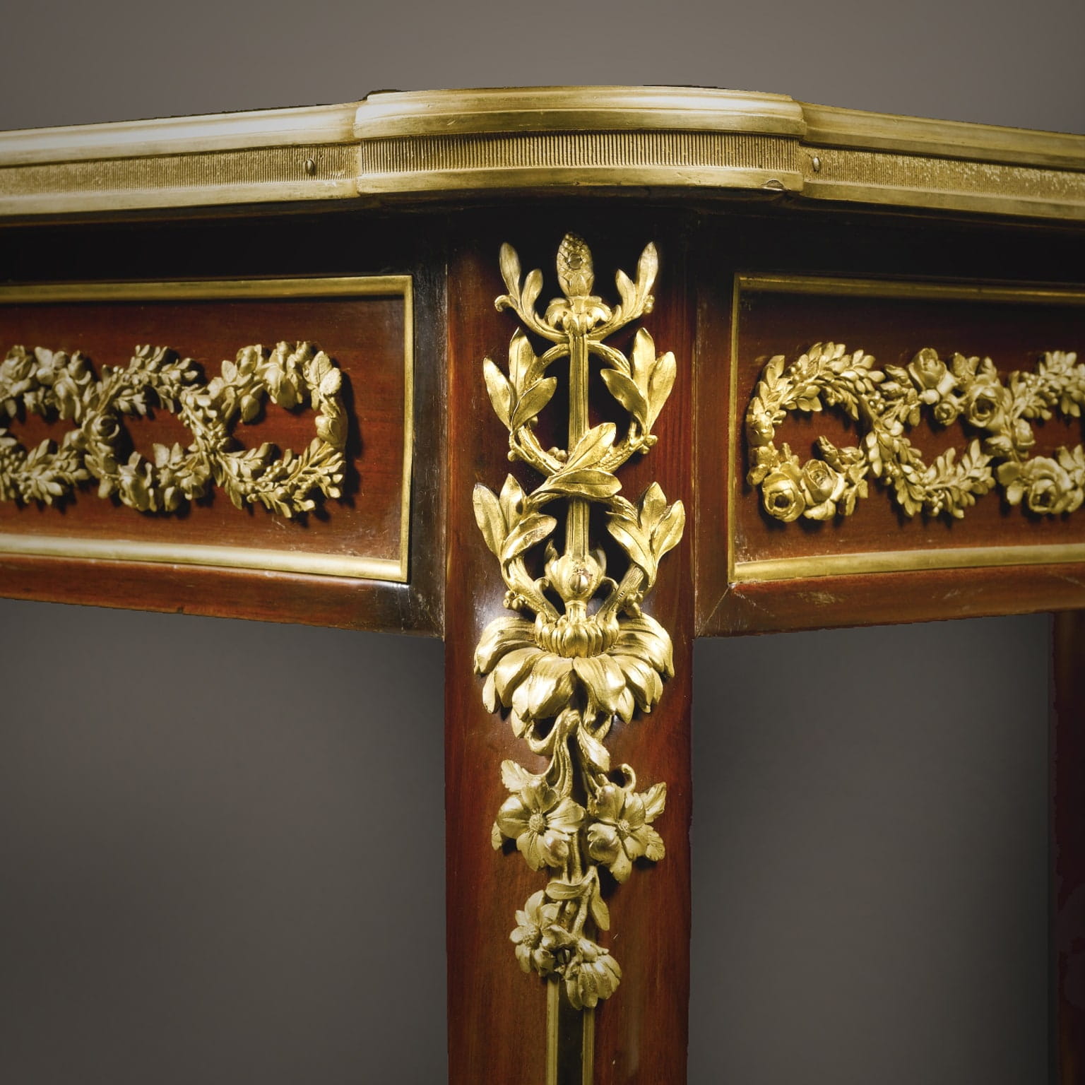A Fine Louis XVI Style Mahogany and Marquetry Centre Table - Image 2