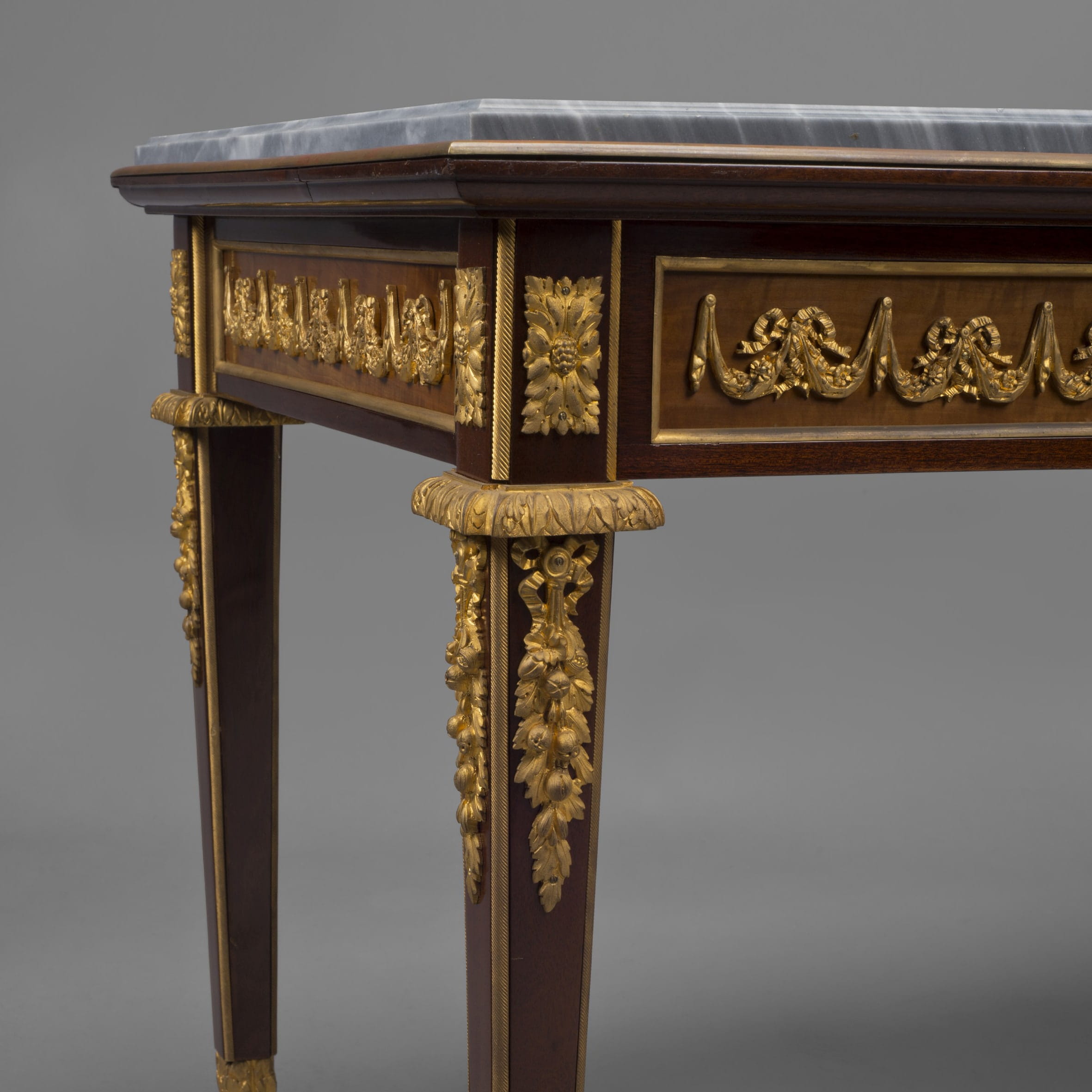 A Louis XVI Style Gilt-Bronze Mounted Mahogany Low Table - Image 2