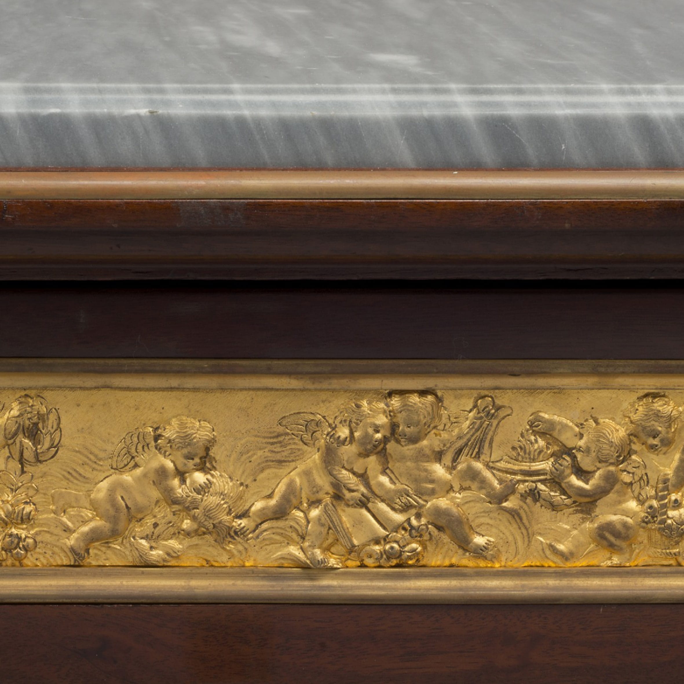 A Louis XVI Style Gilt-Bronze Mounted Mahogany Low Table - Image 3