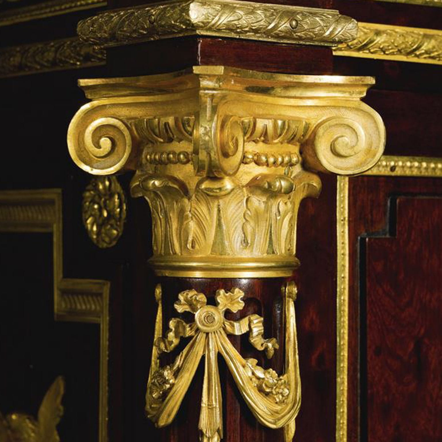 A Louis XVI Style Gilt-Bronze Mounted Mahogany Bas d’Armoire - Image 2