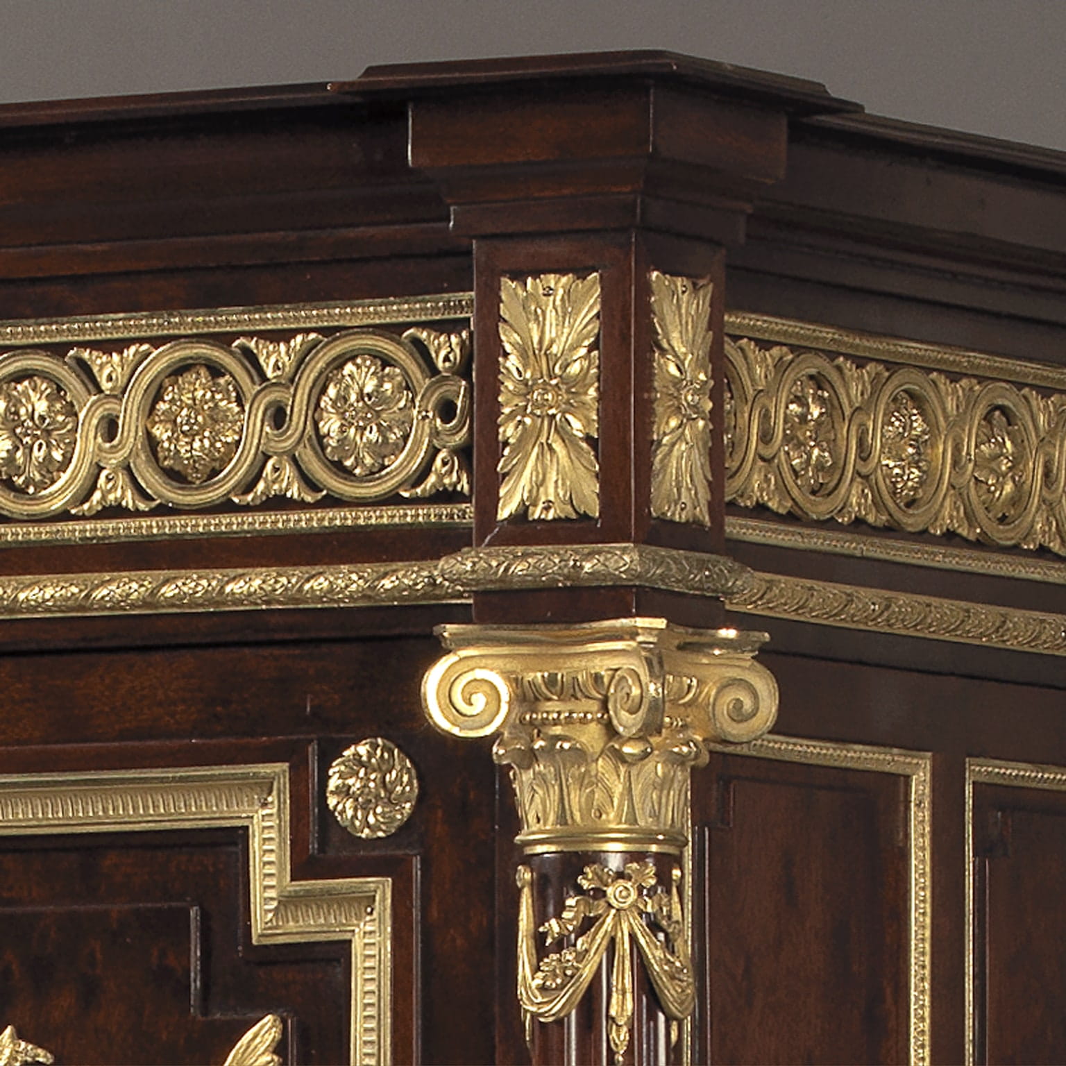 A Louis XVI Style Gilt-Bronze Mounted Mahogany Bas d’Armoire - Image 4