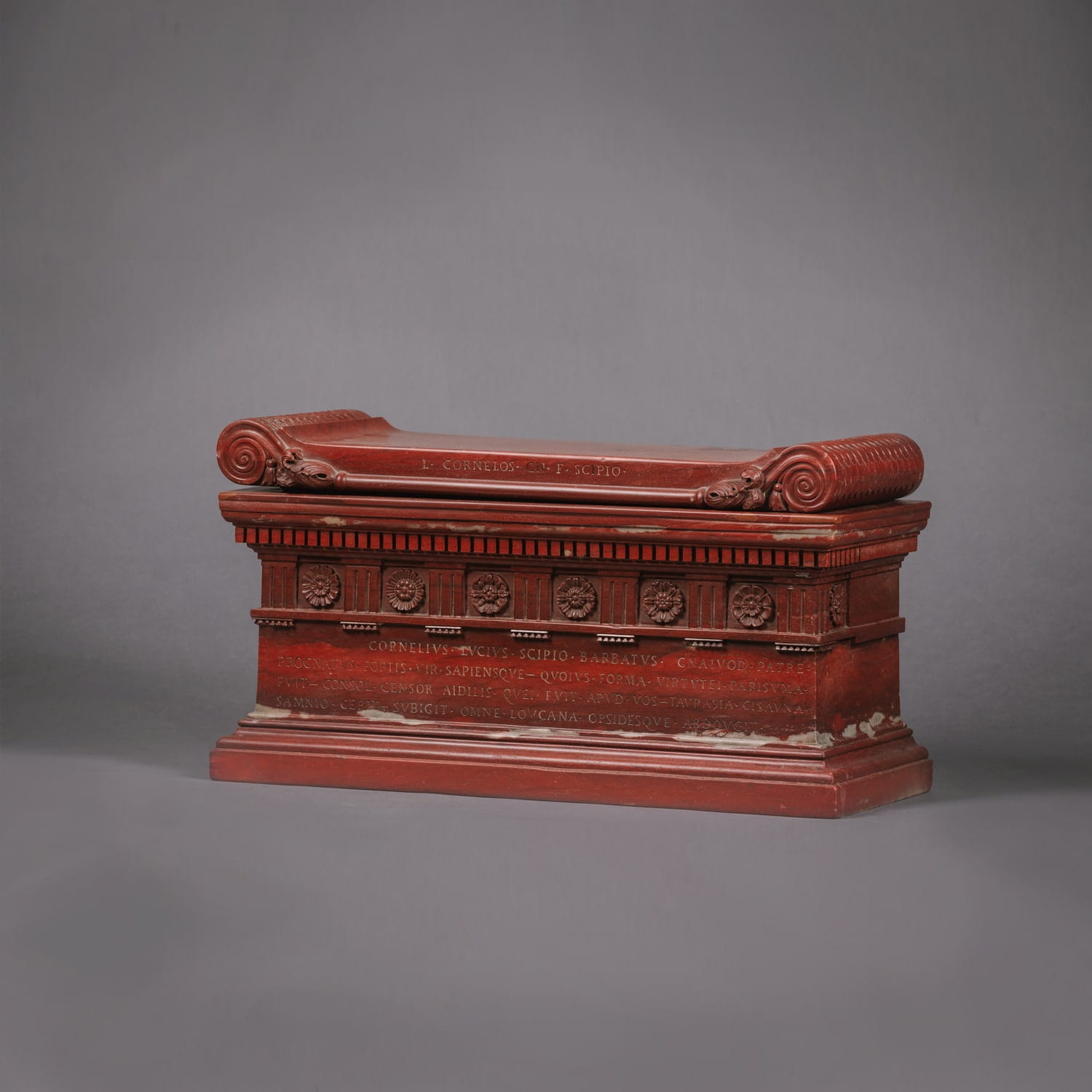 Rosso Antico Marble Model of the Tomb of the Scipios - Image 2